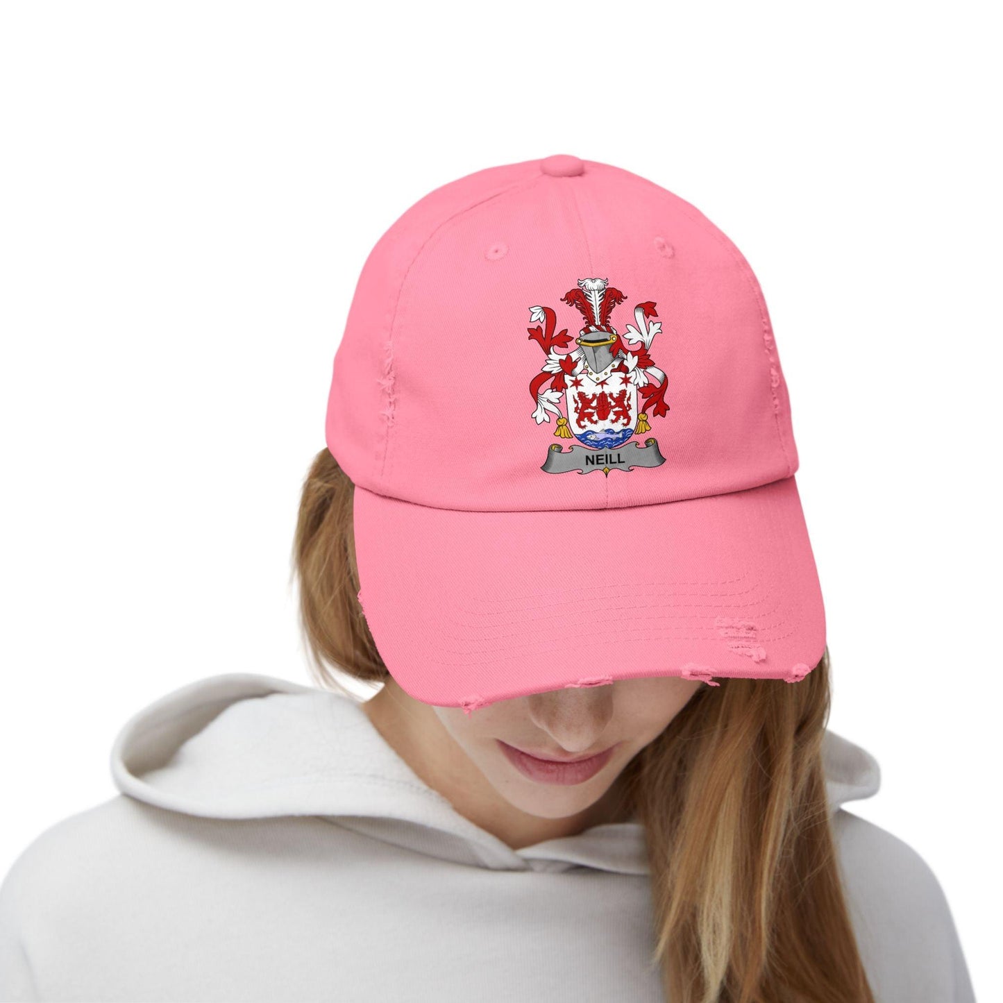 Custom Irish Coat of Arms Distressed Baseball Cap