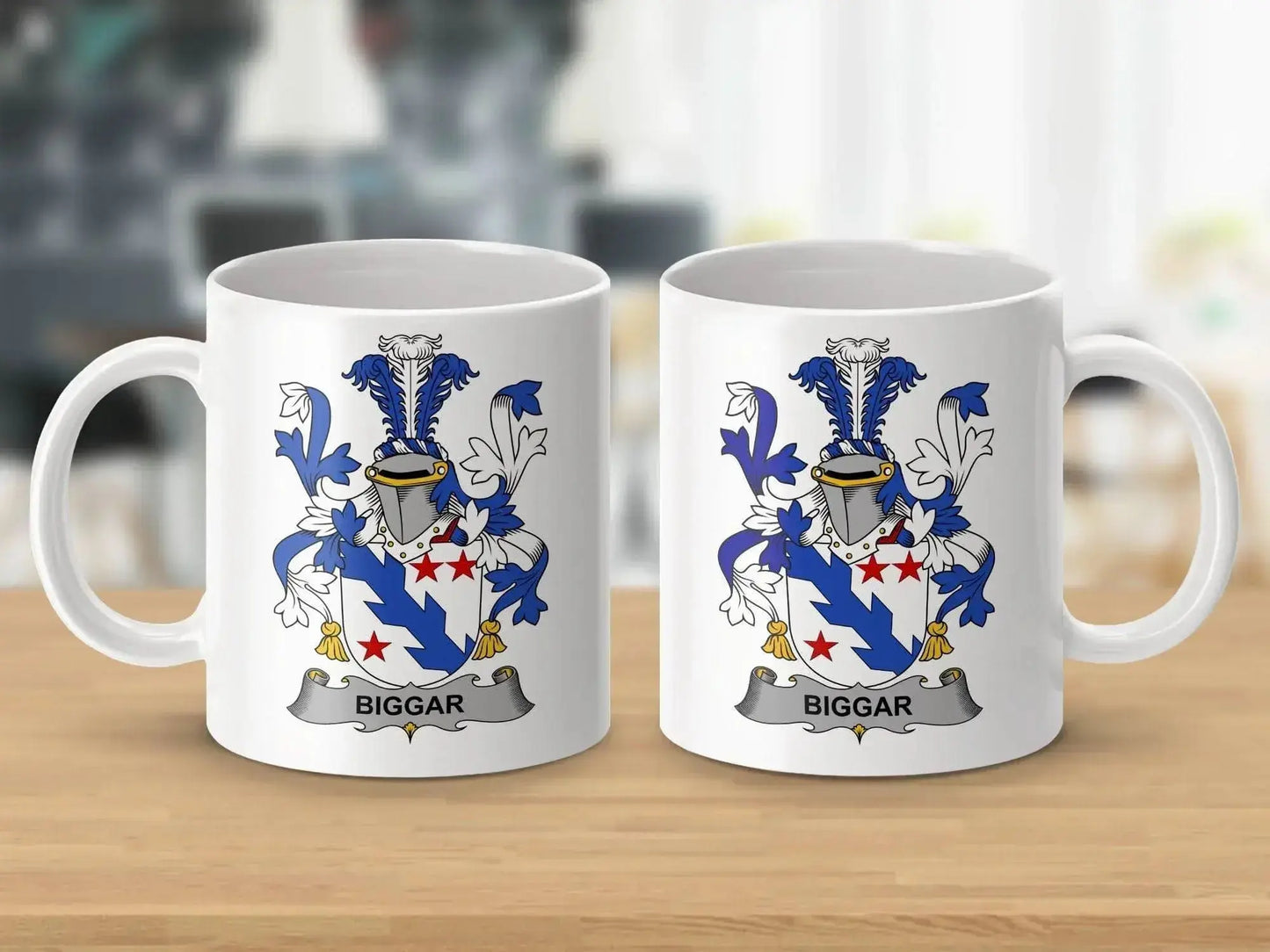 Biggar Coat of Arms Family Crest Mug - Celtic Ancestry Gifts