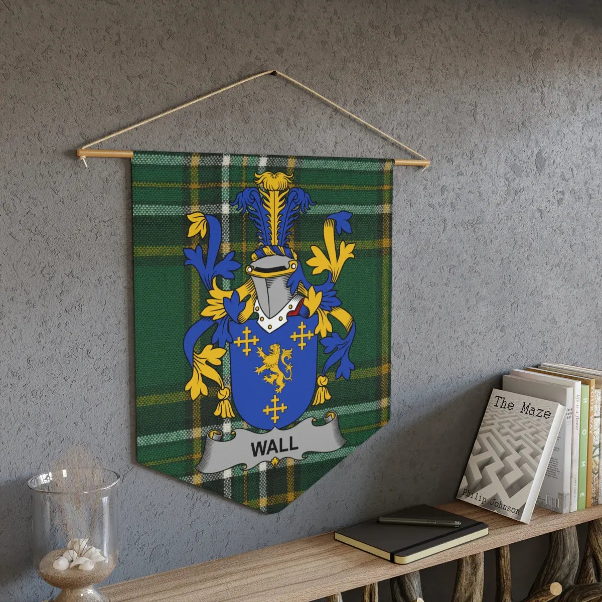 Family Crest Wall Hanging Tapestry Shield Product