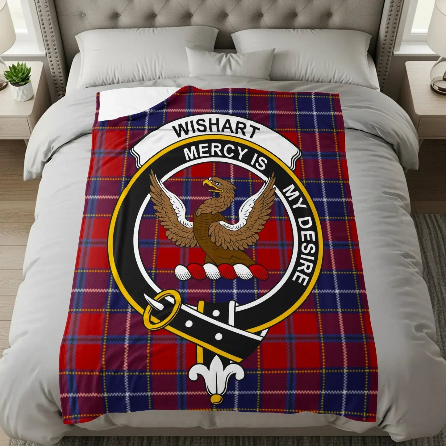 Wishart Mercy Is My Desire Tartan Blanket product