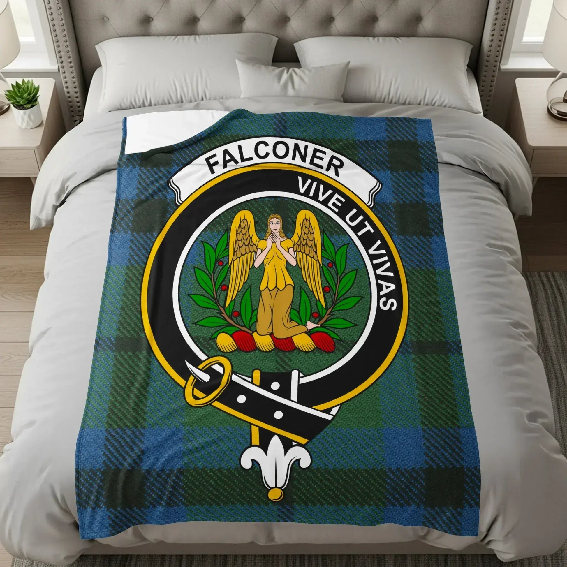 Falconer Vive Ut Vivas Crest Design Blanket product