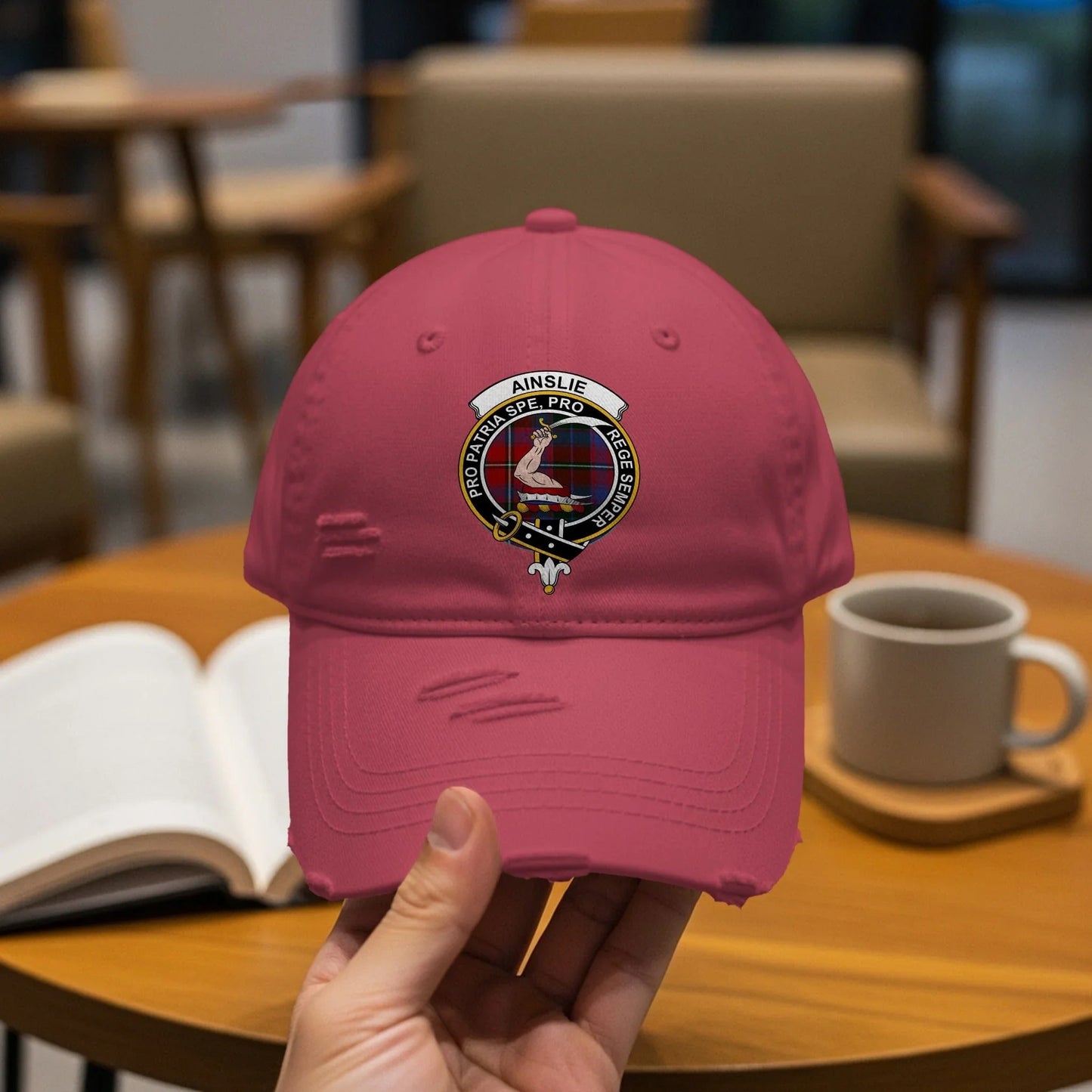 Retro Distressed Embroidered Design Baseball Cap product