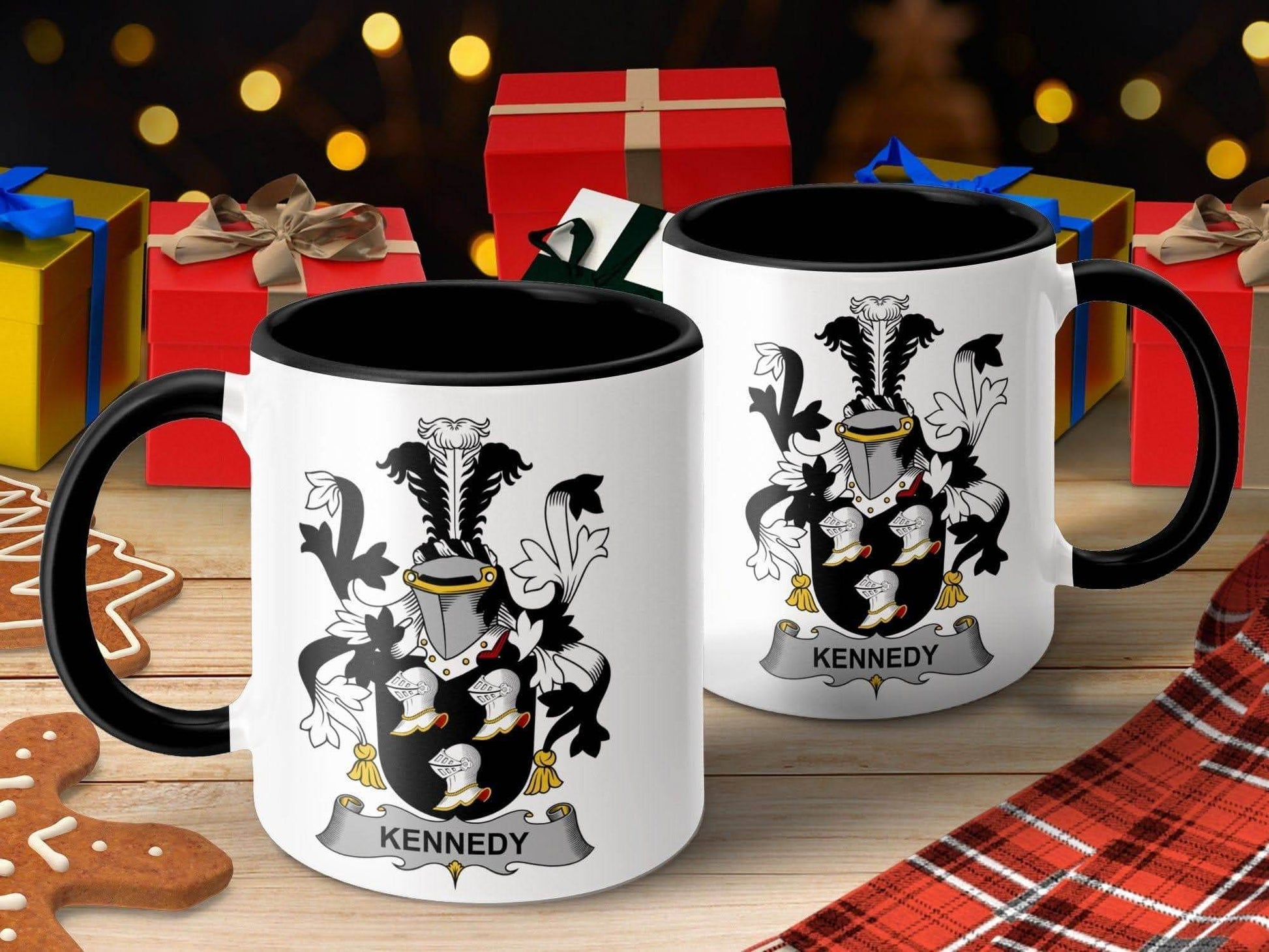 Kennedy Coat of Arms Emblem Featured Mug - Celtic Ancestry Gifts
