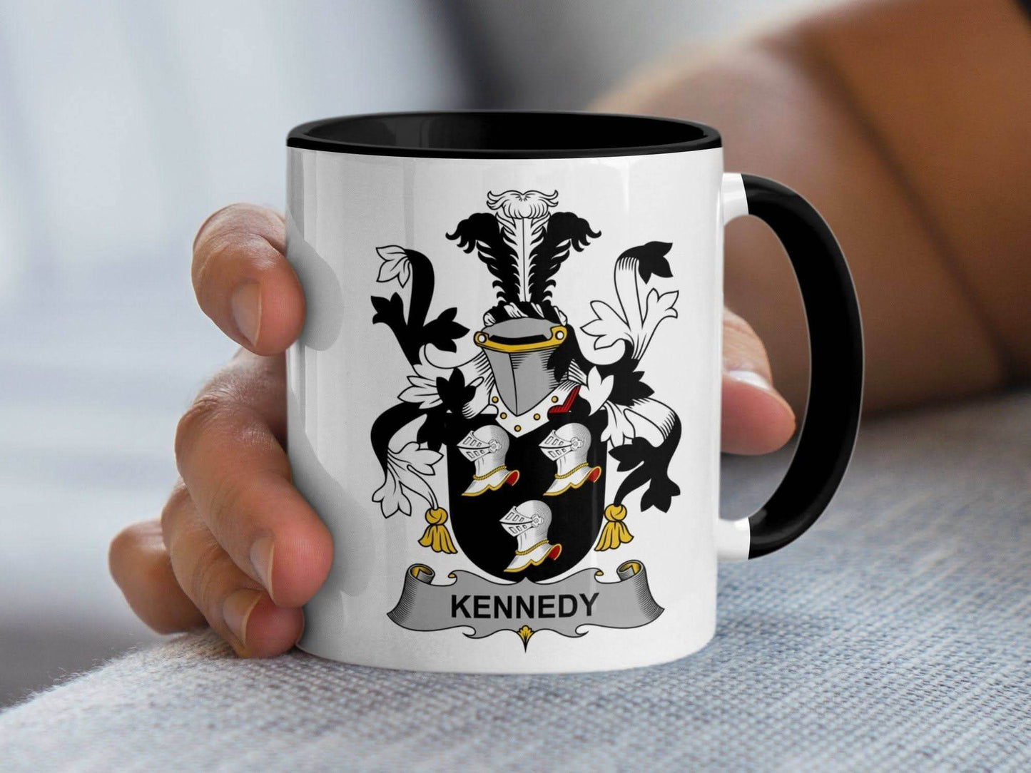 Kennedy Coat of Arms Emblem Featured Mug - Celtic Ancestry Gifts