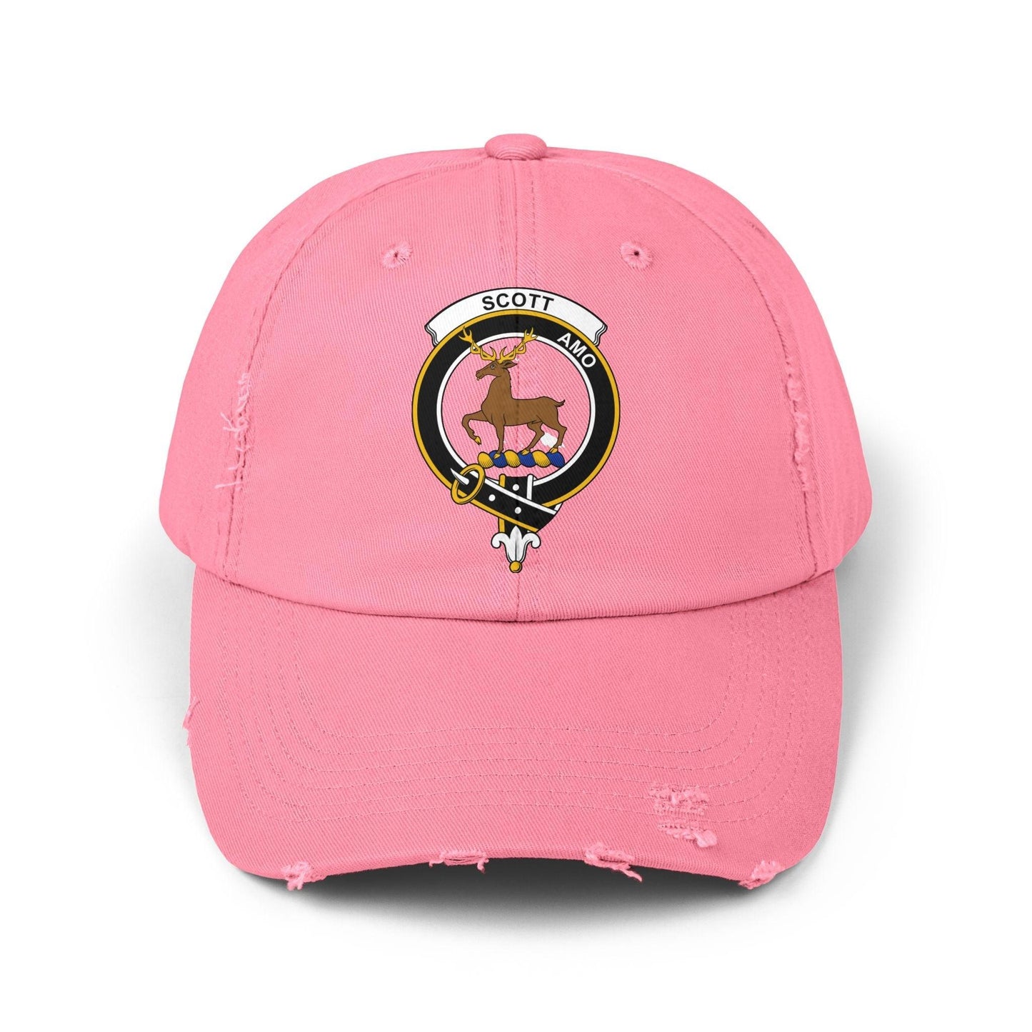 Scott Clan Crest Scottish Distressed Baseball Cap - Celtic Ancestry Gifts
