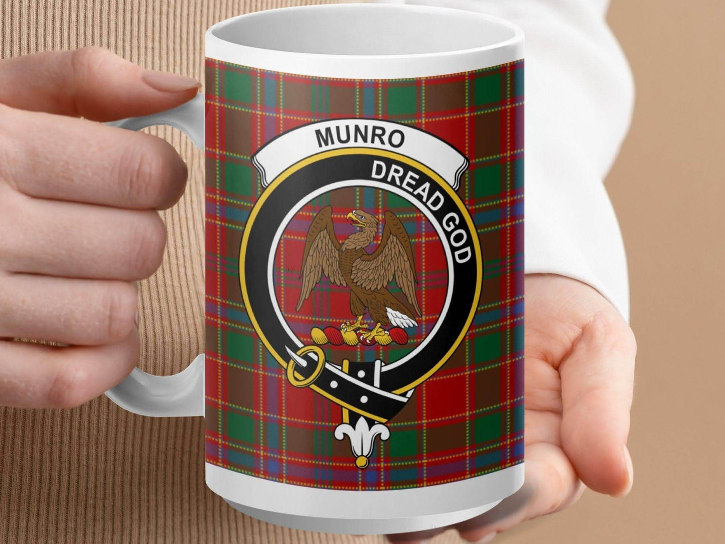Scottish Clan Munro Tartan Crest Mug product type