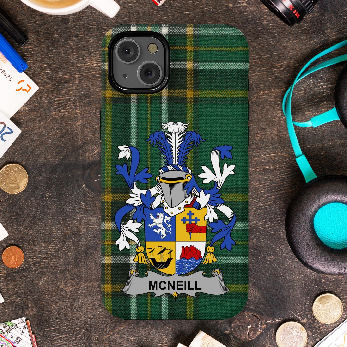 McNeill Irish Surname Crest Cell Phone Cover - Celtic Ancestry Gifts