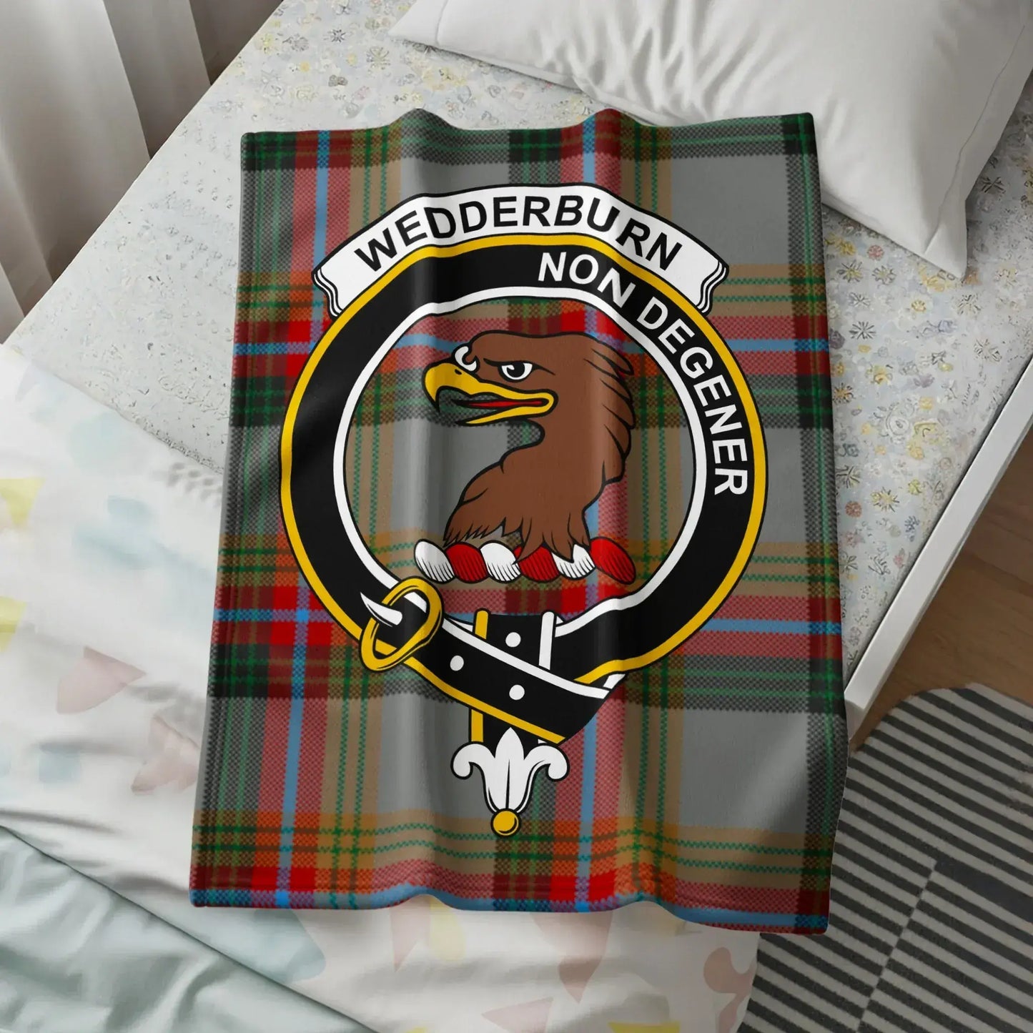 Scottish Heritage Clan Crest Plaid Blanket product type