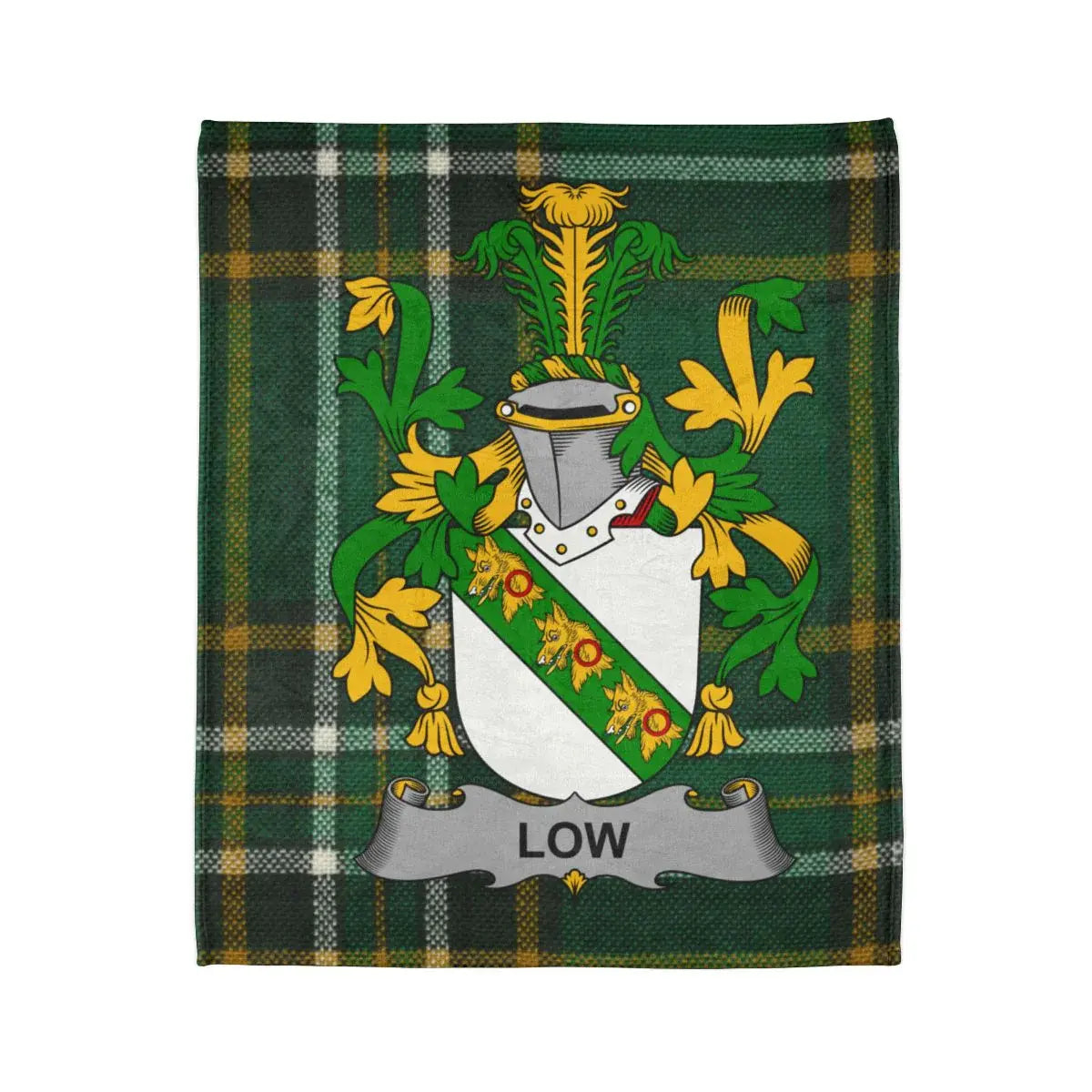 Low Family Crest Heraldic Plaid Pattern Classic Home Product