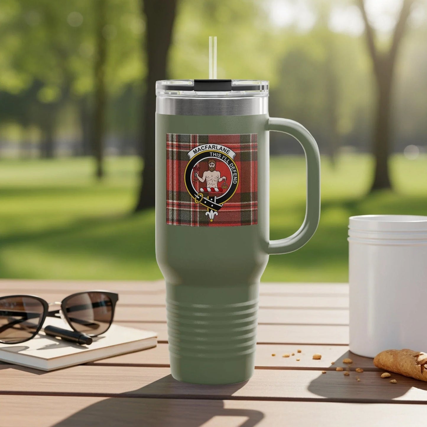 Large Personalized Clan Crest Travel Mug product