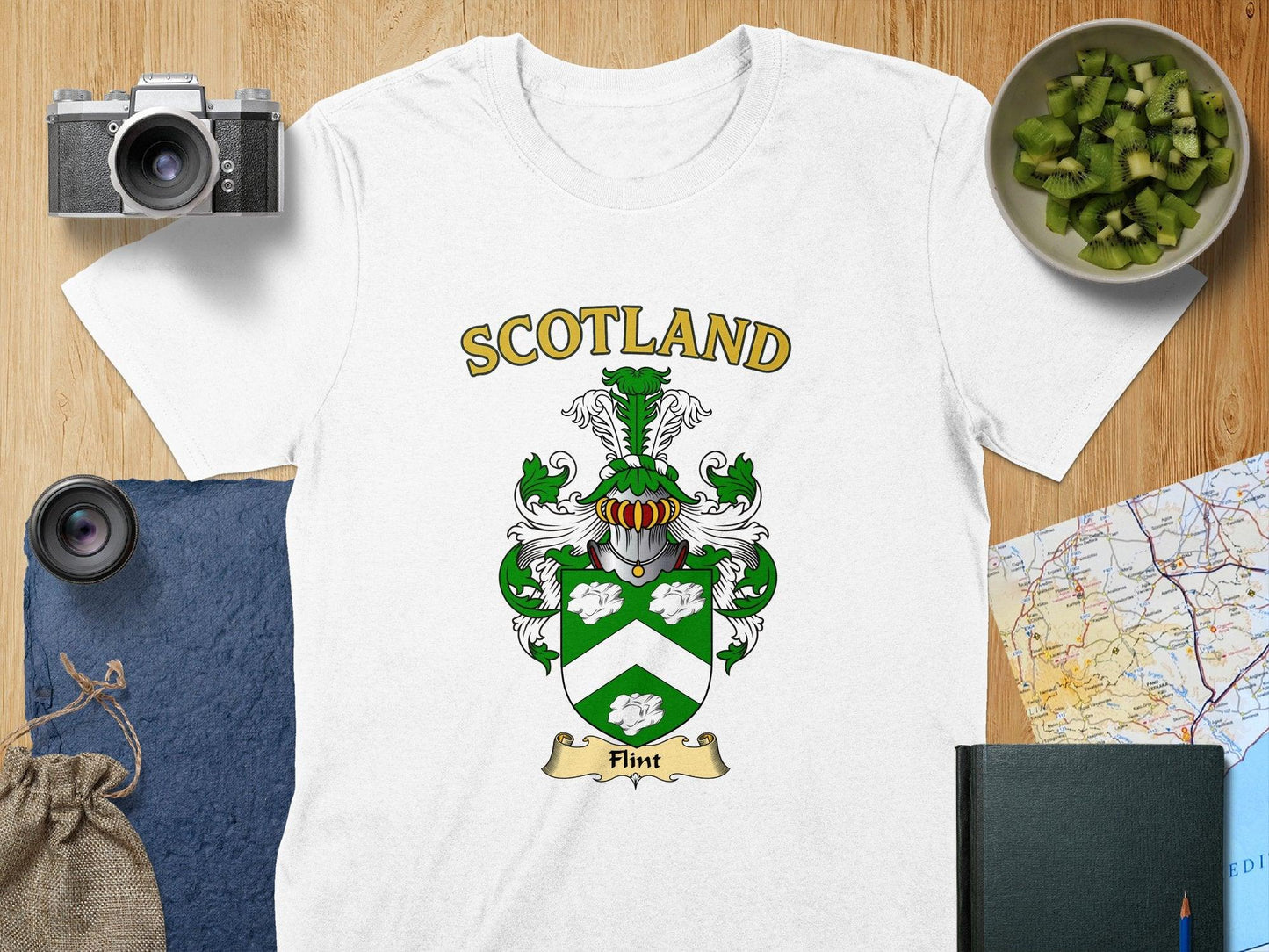 Scotland Flint Coat of Arms Design T-Shirt product