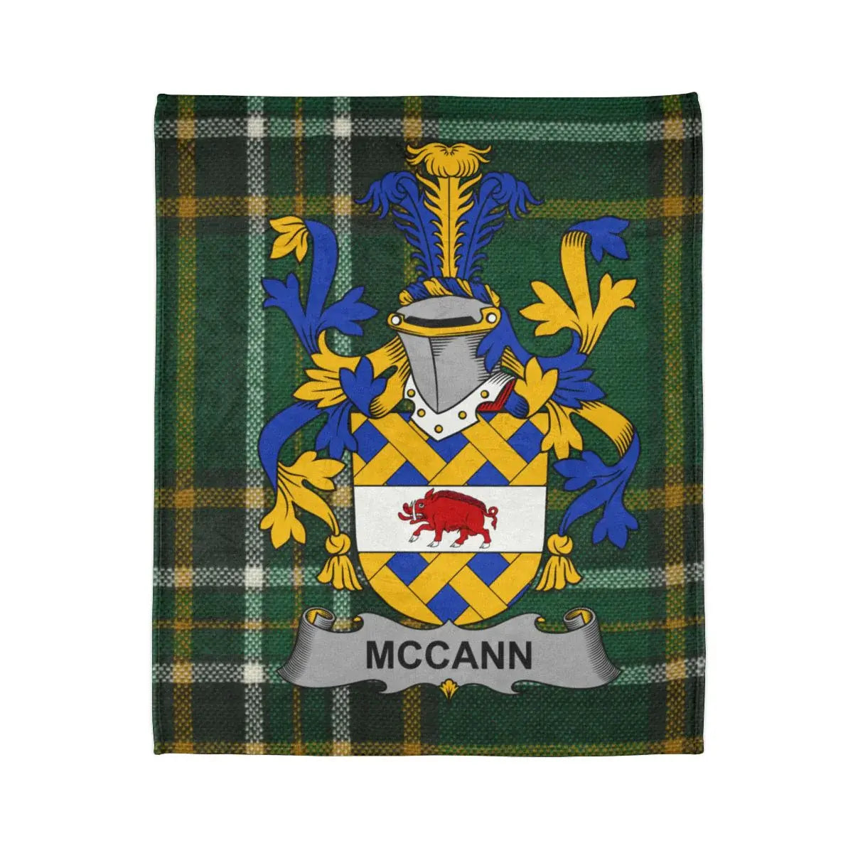 McCann Family Crest Tartan Scottish Clan Blanket product