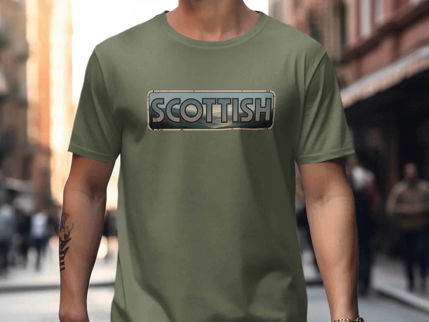 Scottish Themed Typography Design for T-shirt product