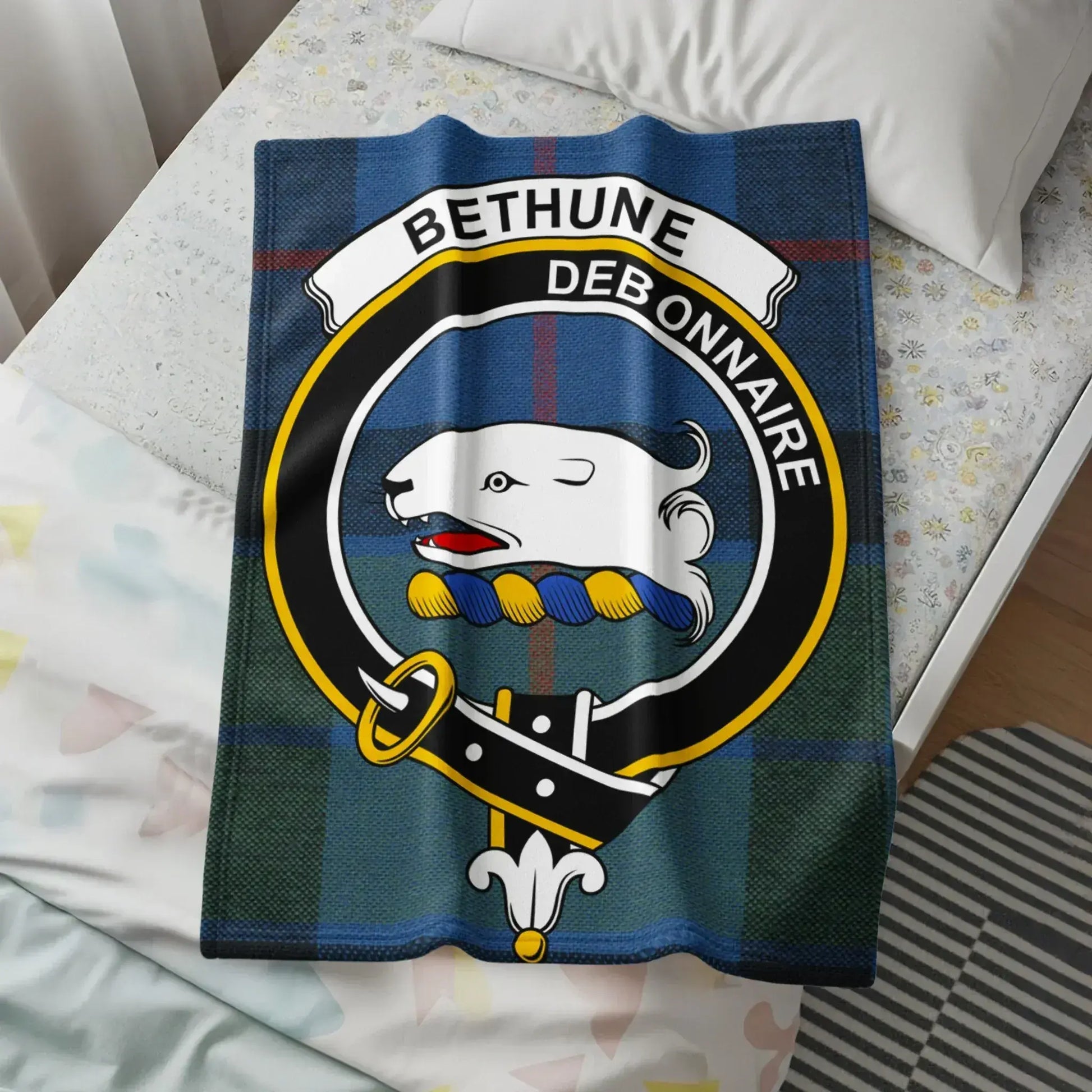 Bethune Family Crest Blanket Scottish Heritage product