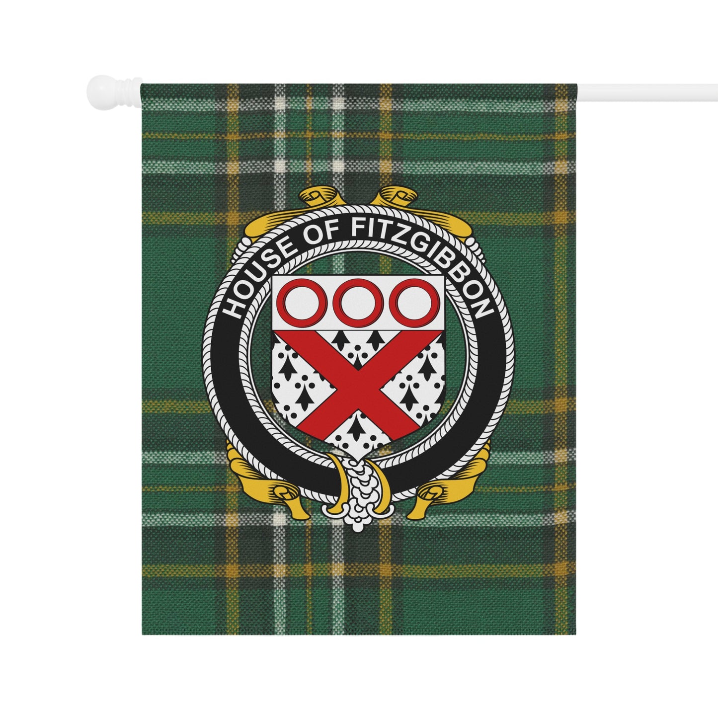 House of Fitzgibbon Plaid Design Decorative Flag