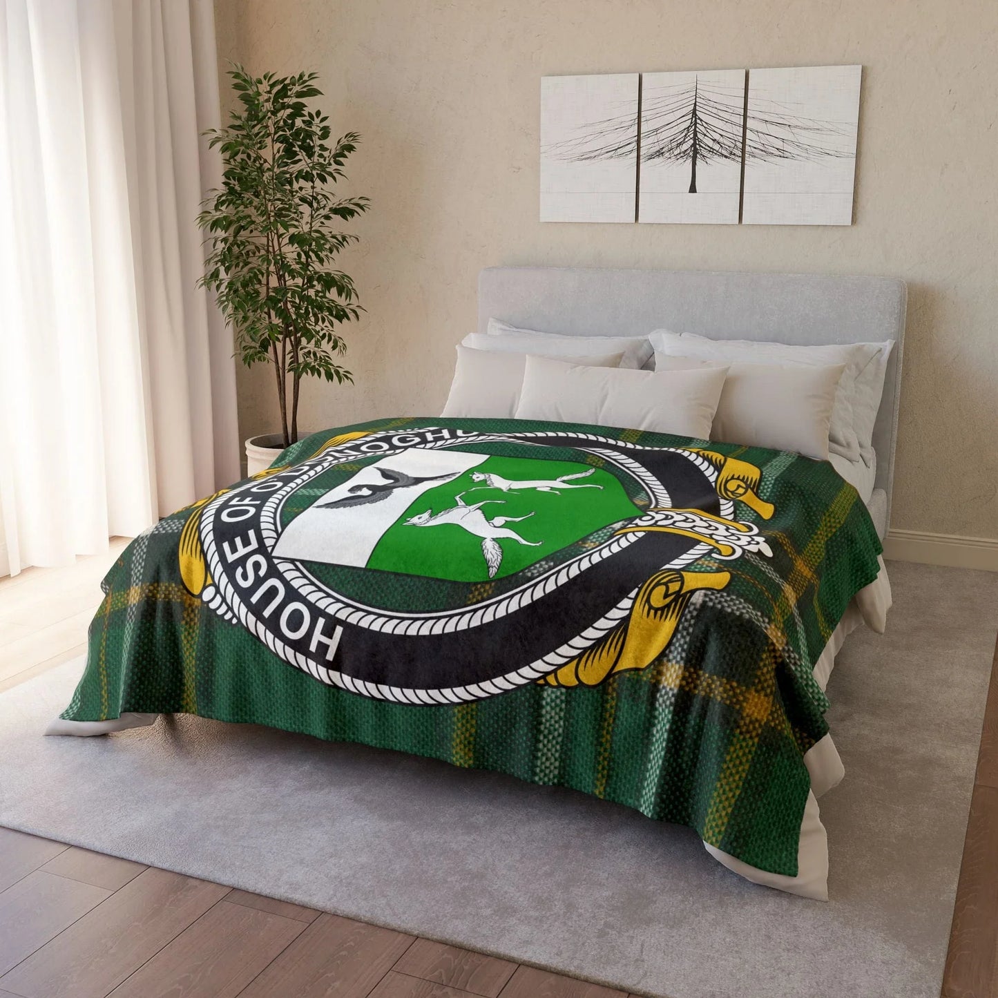 O'Donoghue Surname Irish Coat Of Arms Tartan Blanket