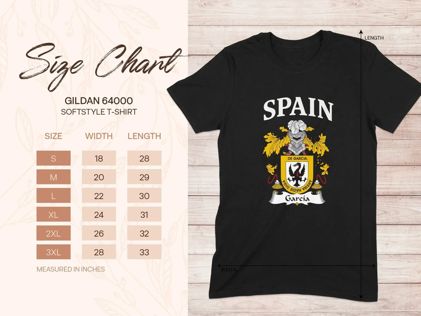 Spain De Garcia Crest Design T-Shirt product