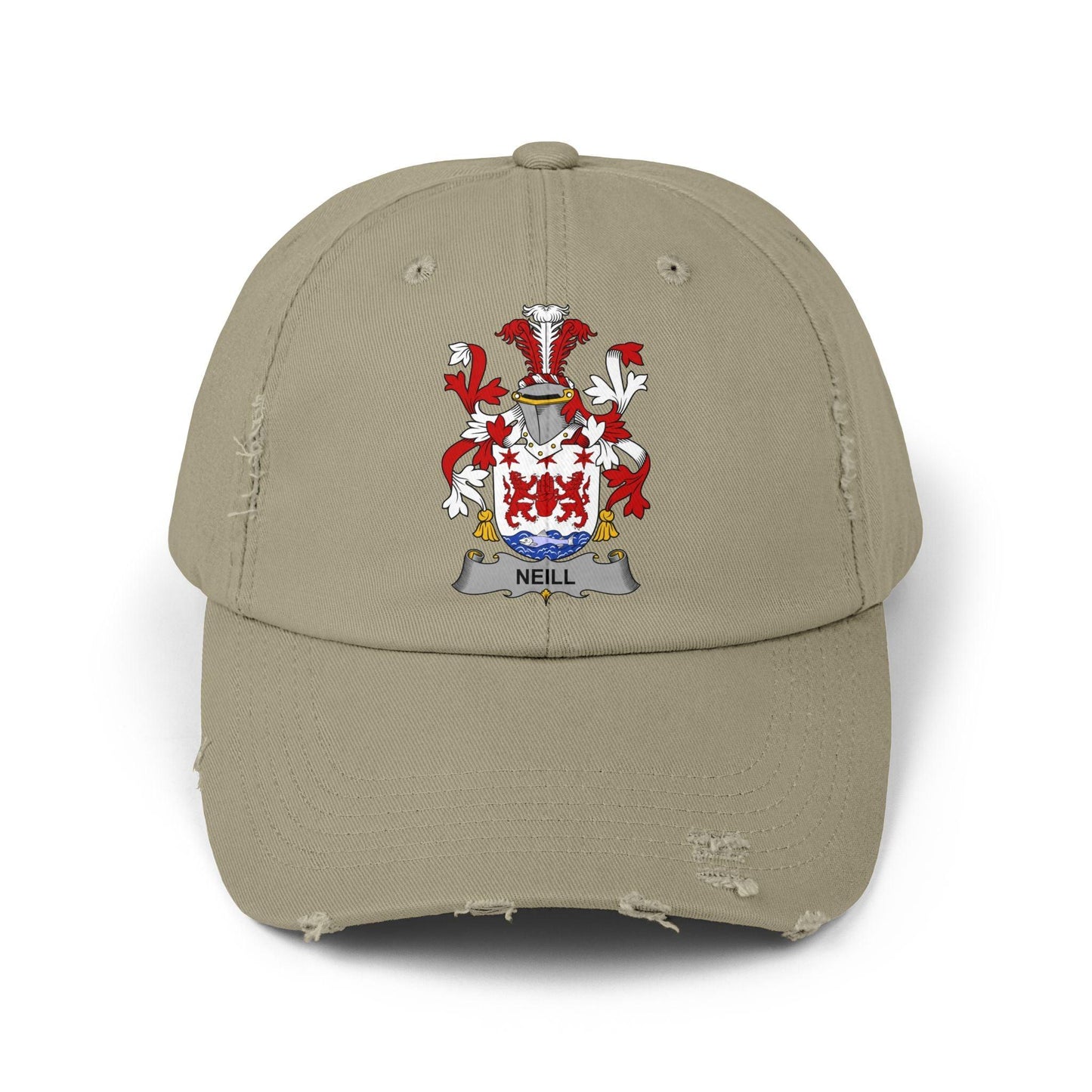 Custom Irish Coat of Arms Distressed Baseball Cap