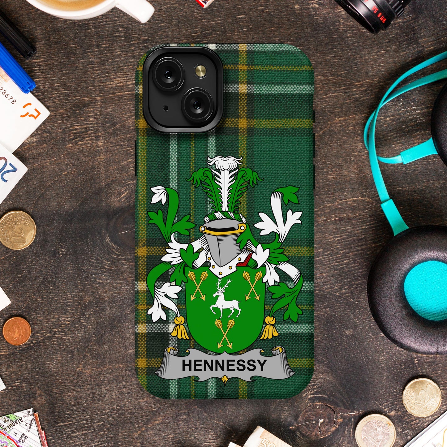 Hennessy Irish Family Crest Cell Phone Cover - Celtic Ancestry Gifts