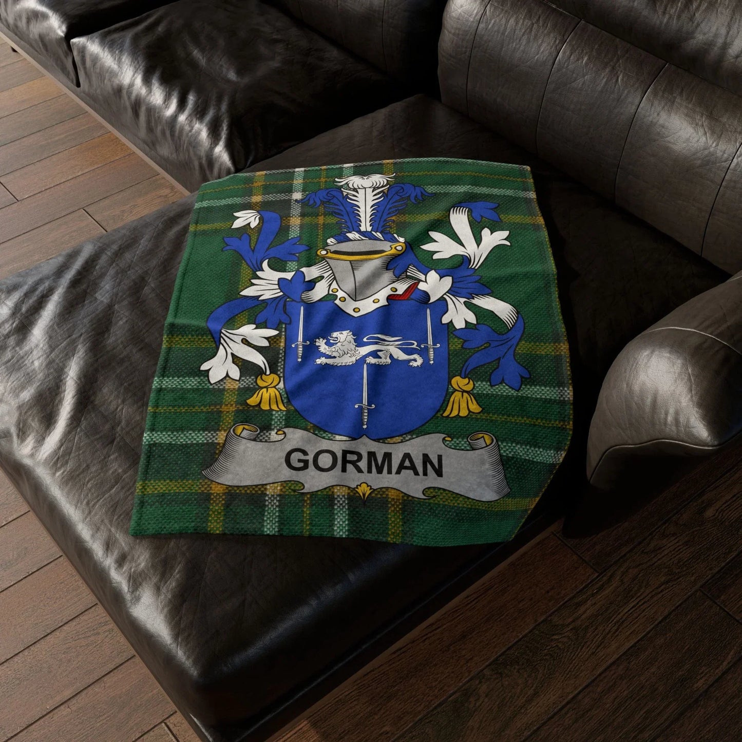 Gorman Surname Irish Coat Of Arms Tartan Blanket