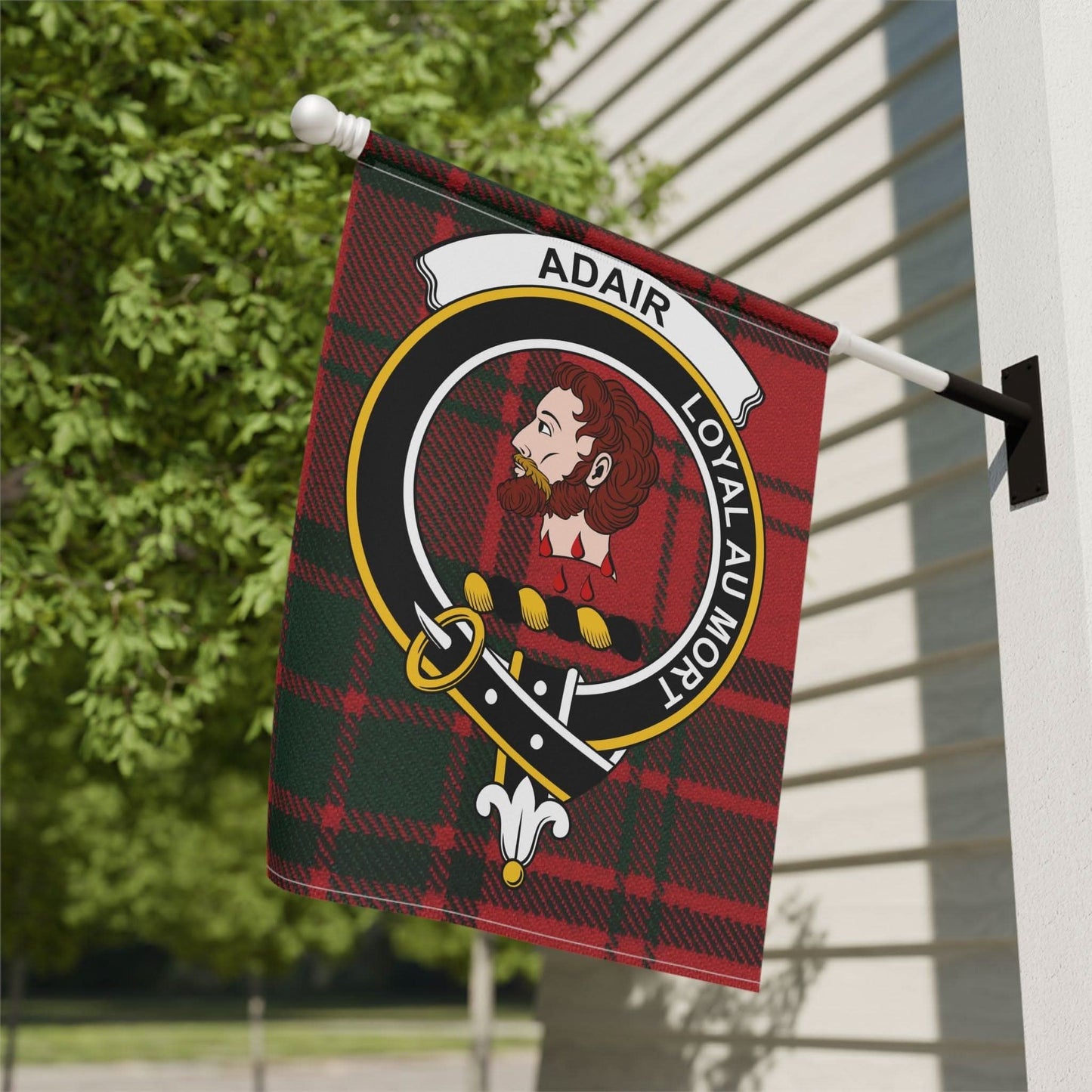 Adair Clan Scottish Tartan Garden Flag - Celtic Ancestry Gifts