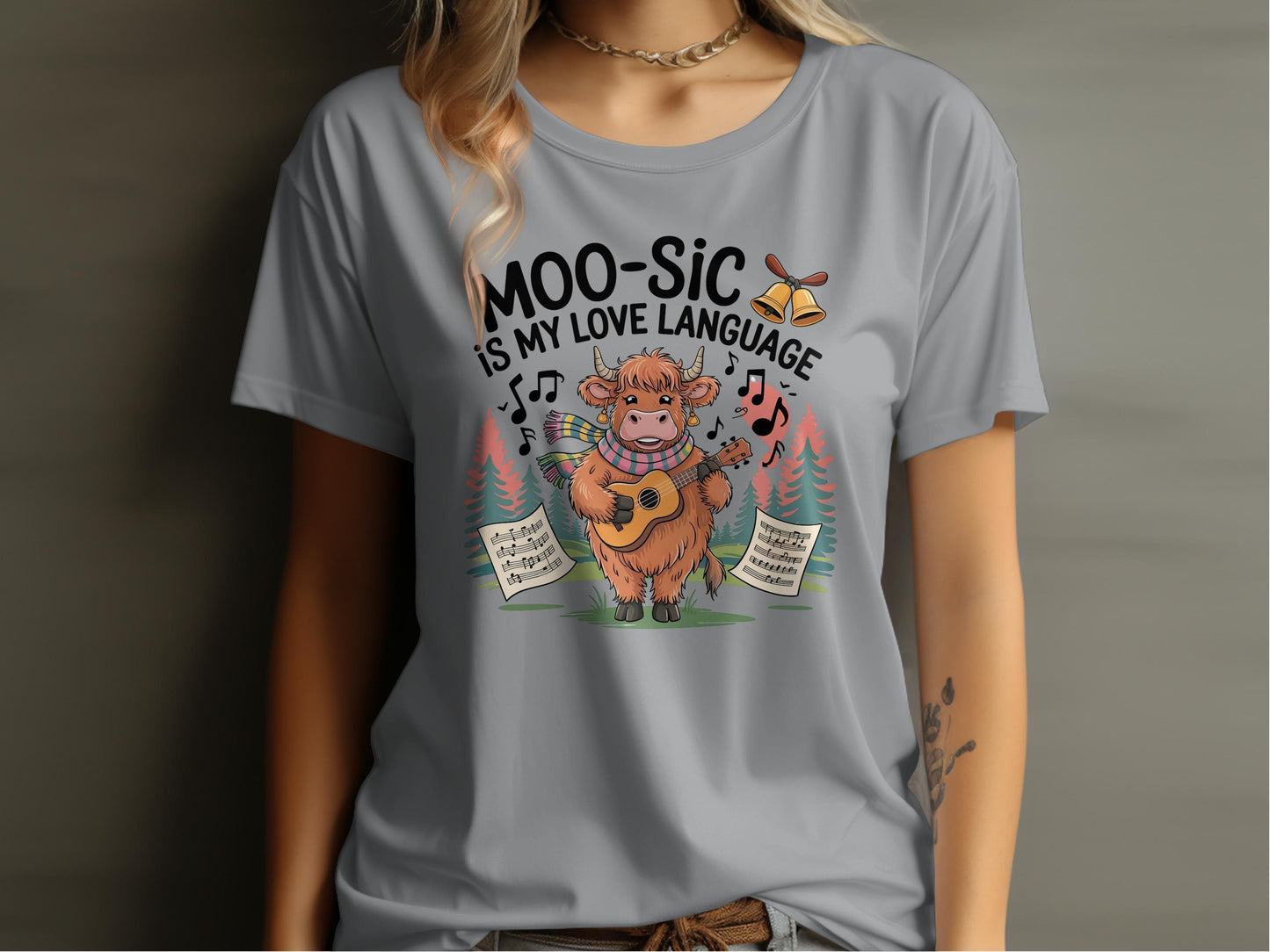 MOO-SIC is My Love Language Graphic T-shirt product type