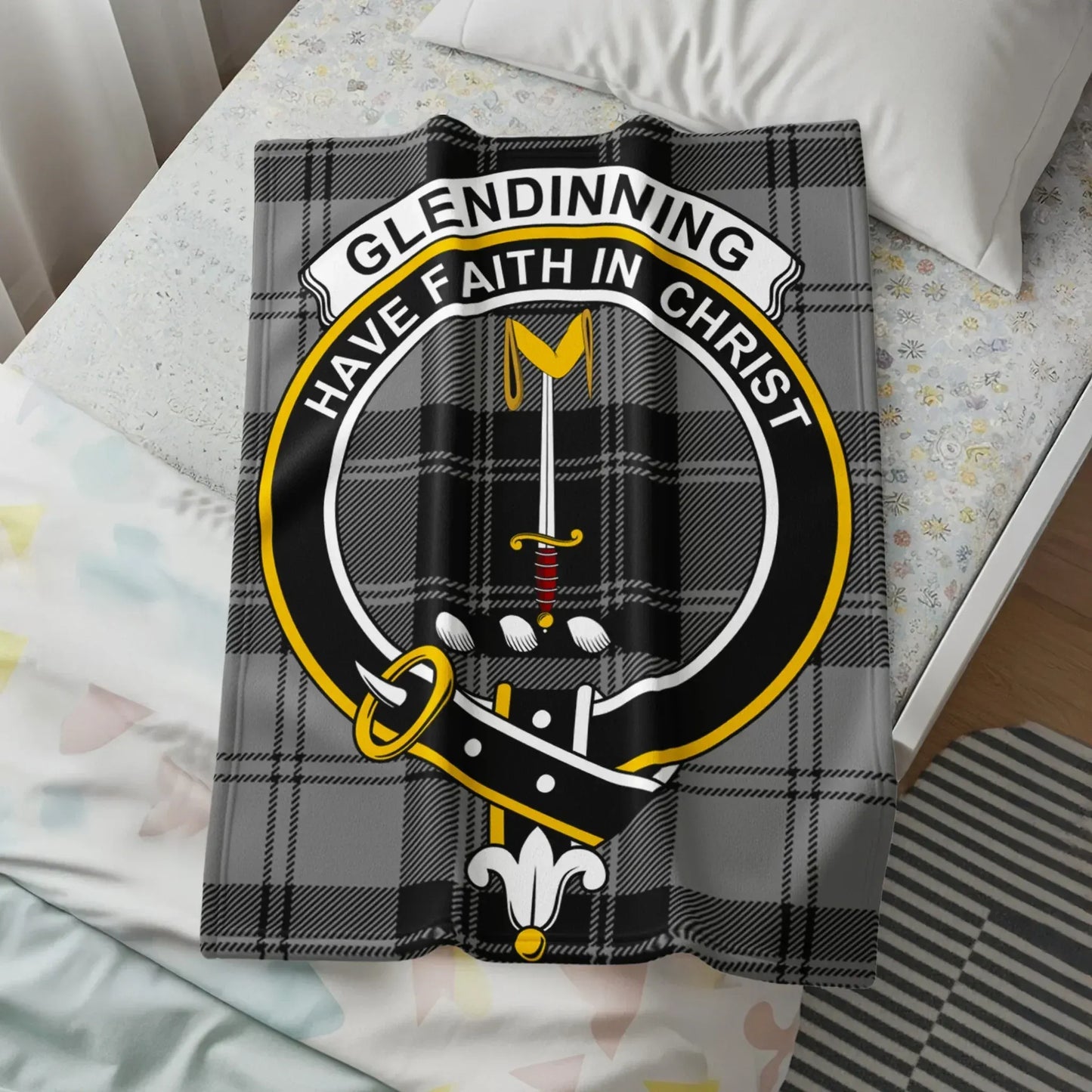 Glendinning Have Faith In Christ Plaid Blanket product