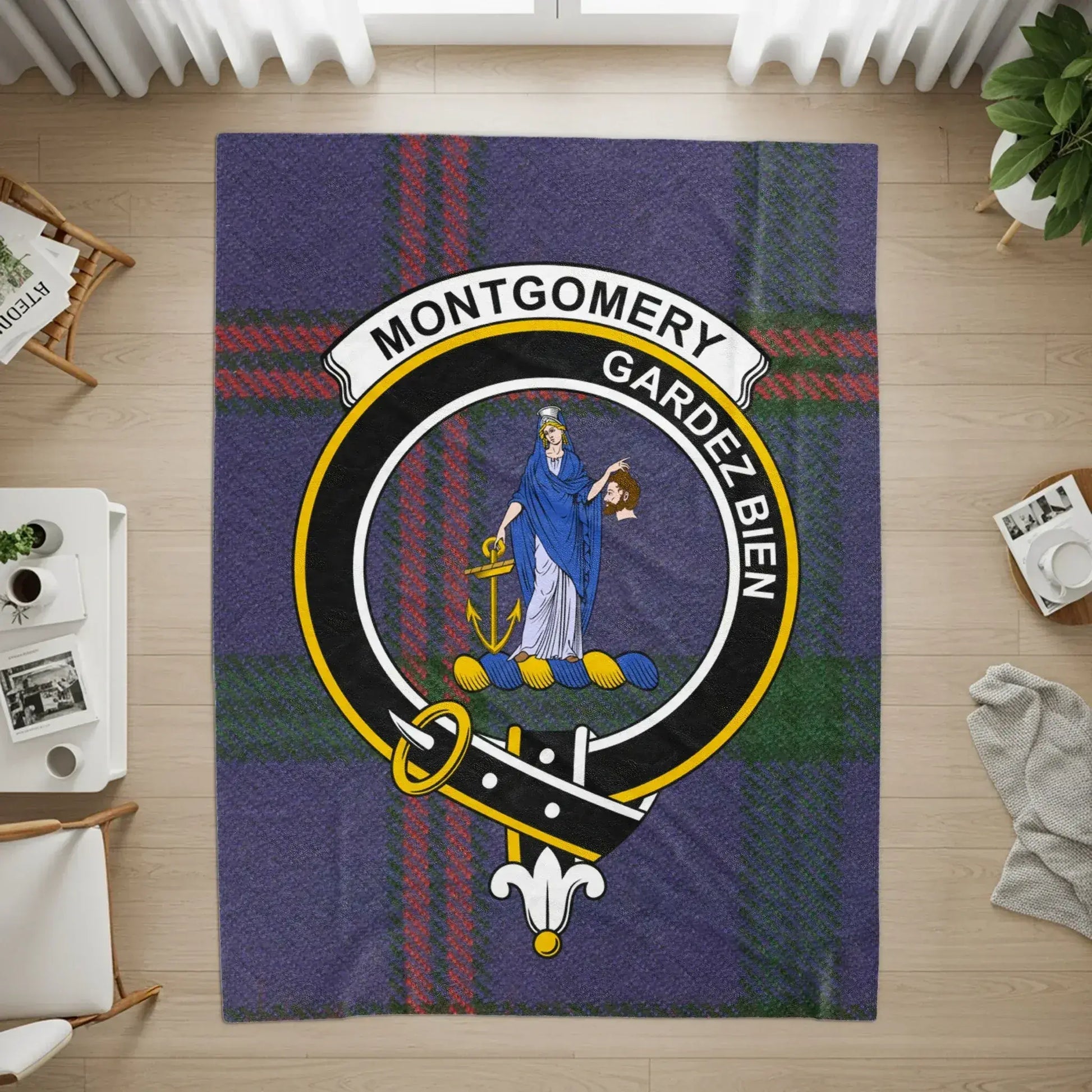 Montgomery Tartan Clan Crest Area Rug product