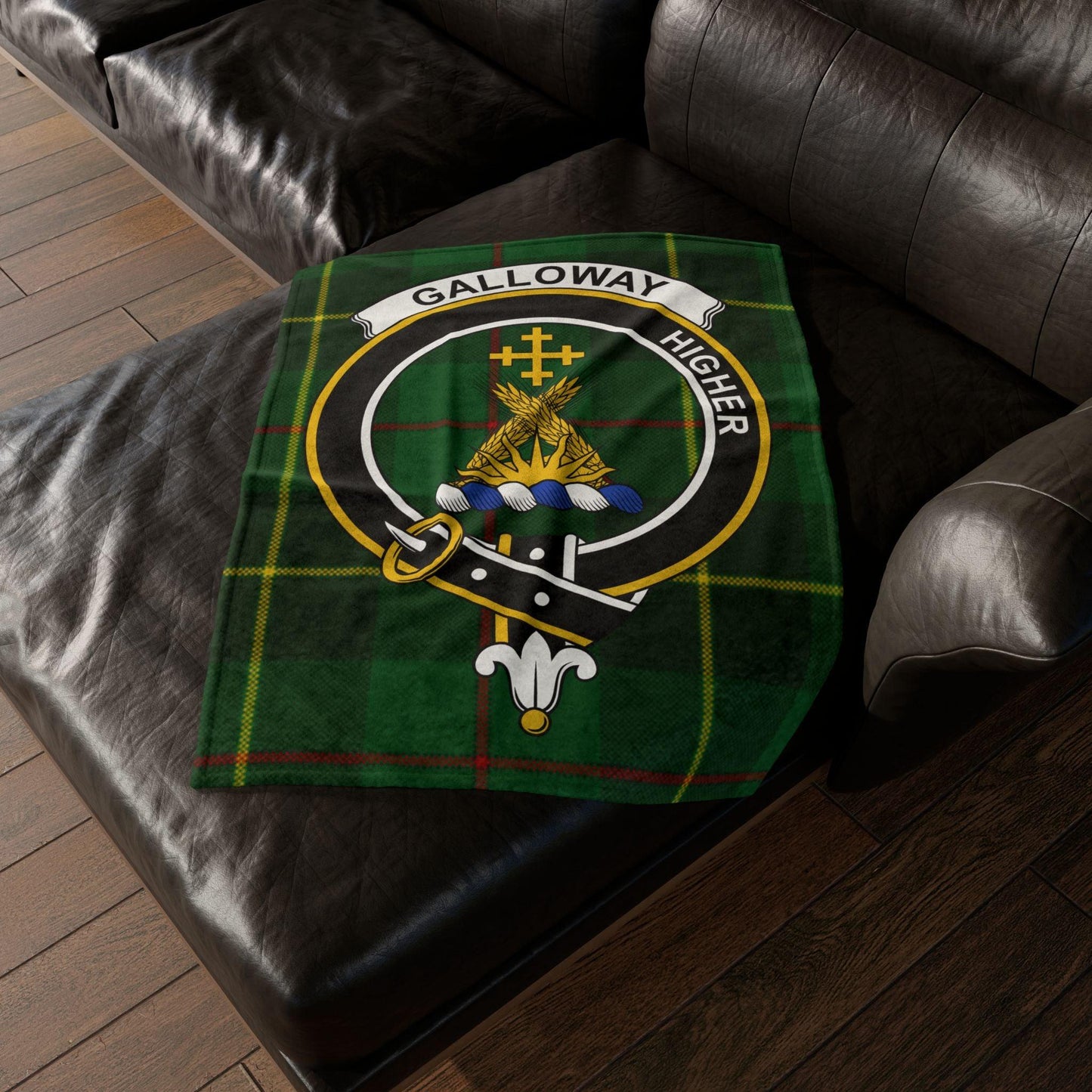 Galloway Clan Tartan Blanket – Scottish Crest Throw