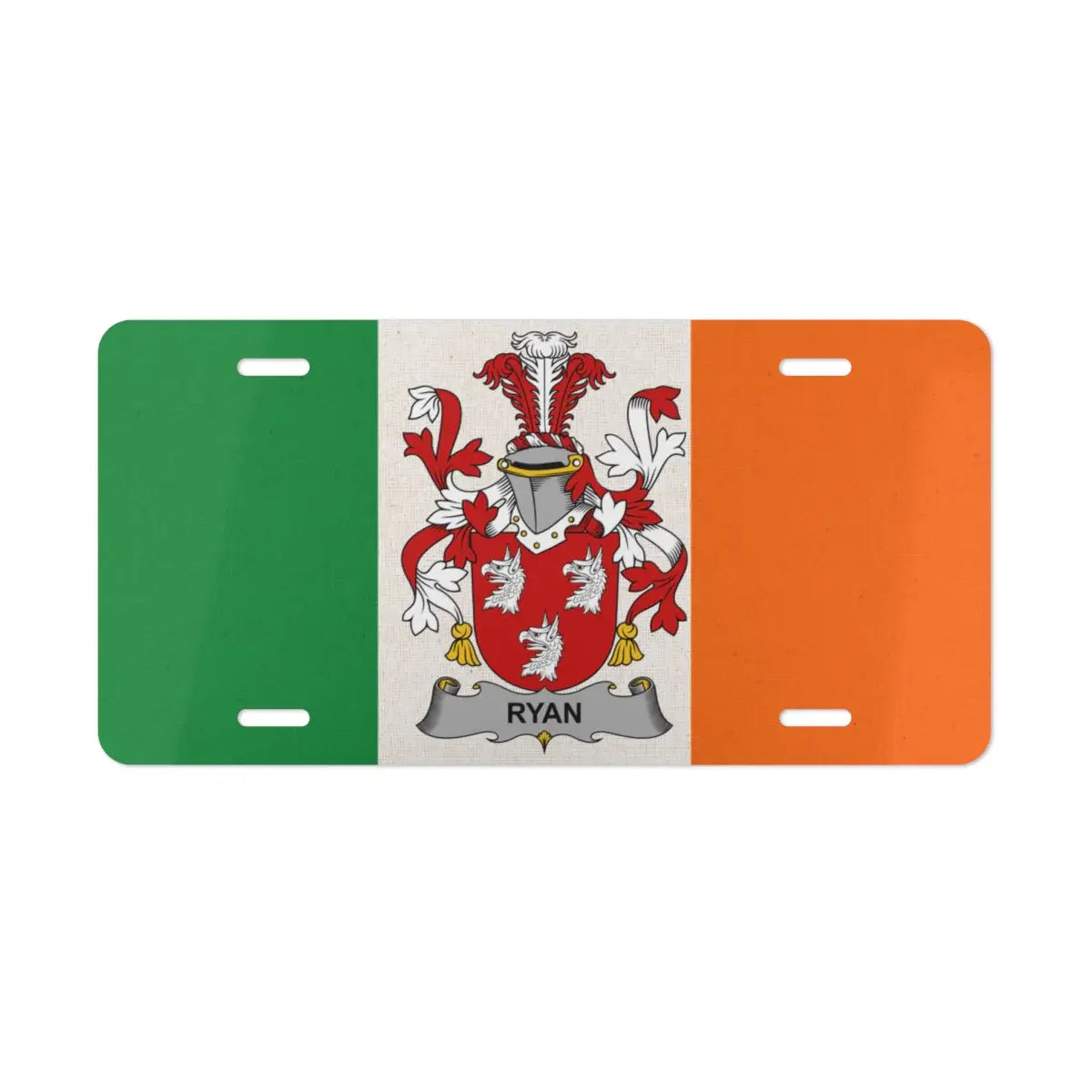 Ryan Family Crest Irish Flag License Plate product