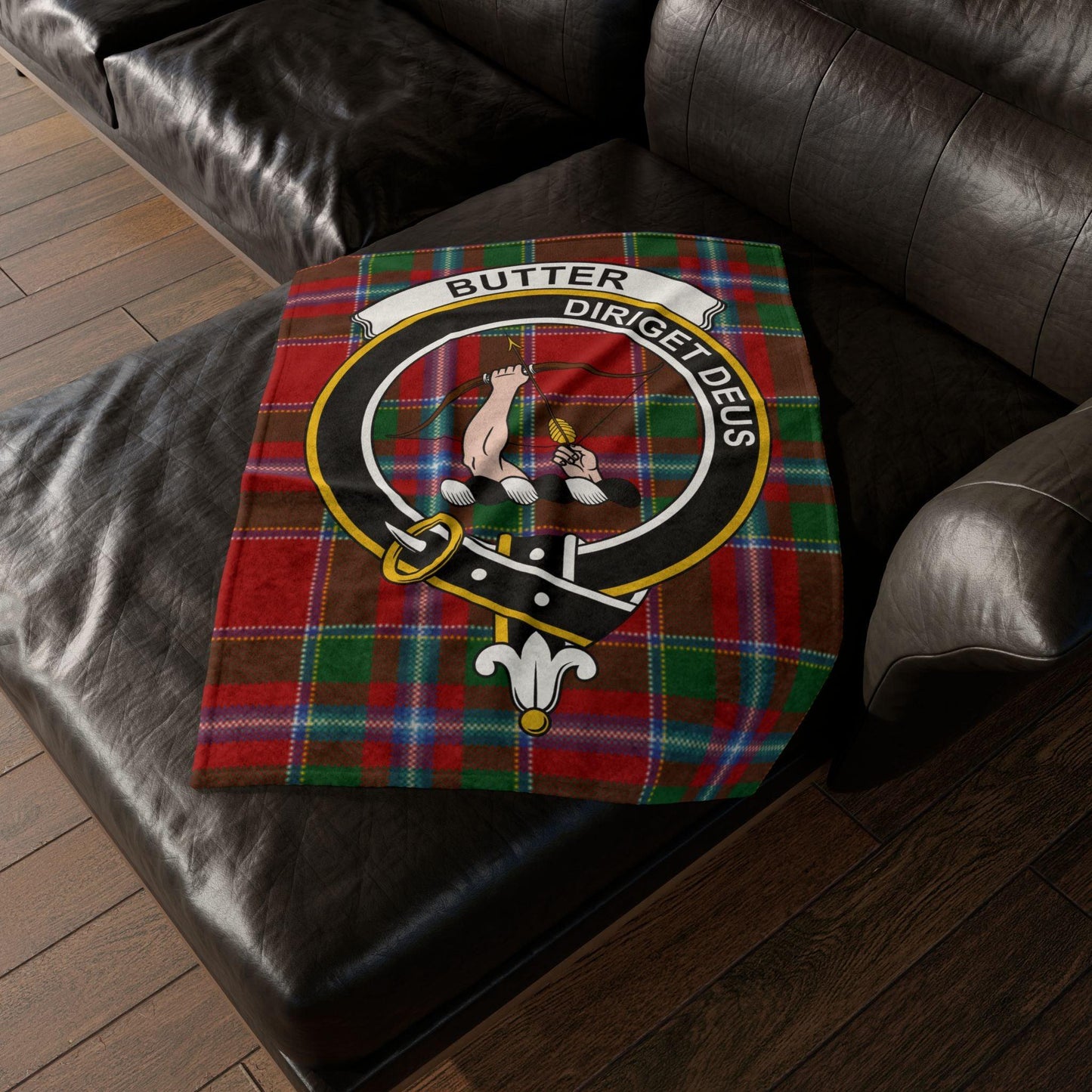 Butter Clan Crest Scottish Tartan Blanket