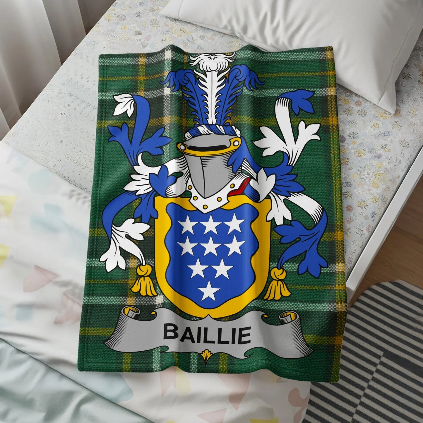 Unique Baillie Family Name Crest Design Blanket product type