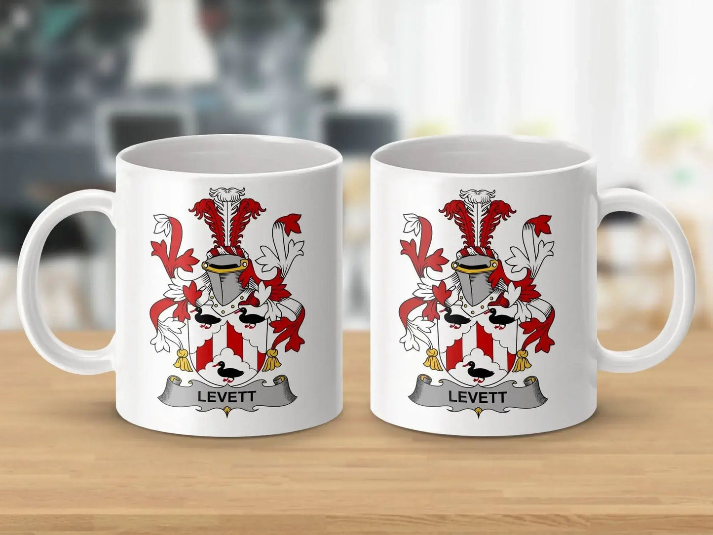 Levett Surname Irish Family Crest Mug - Celtic Ancestry Gifts
