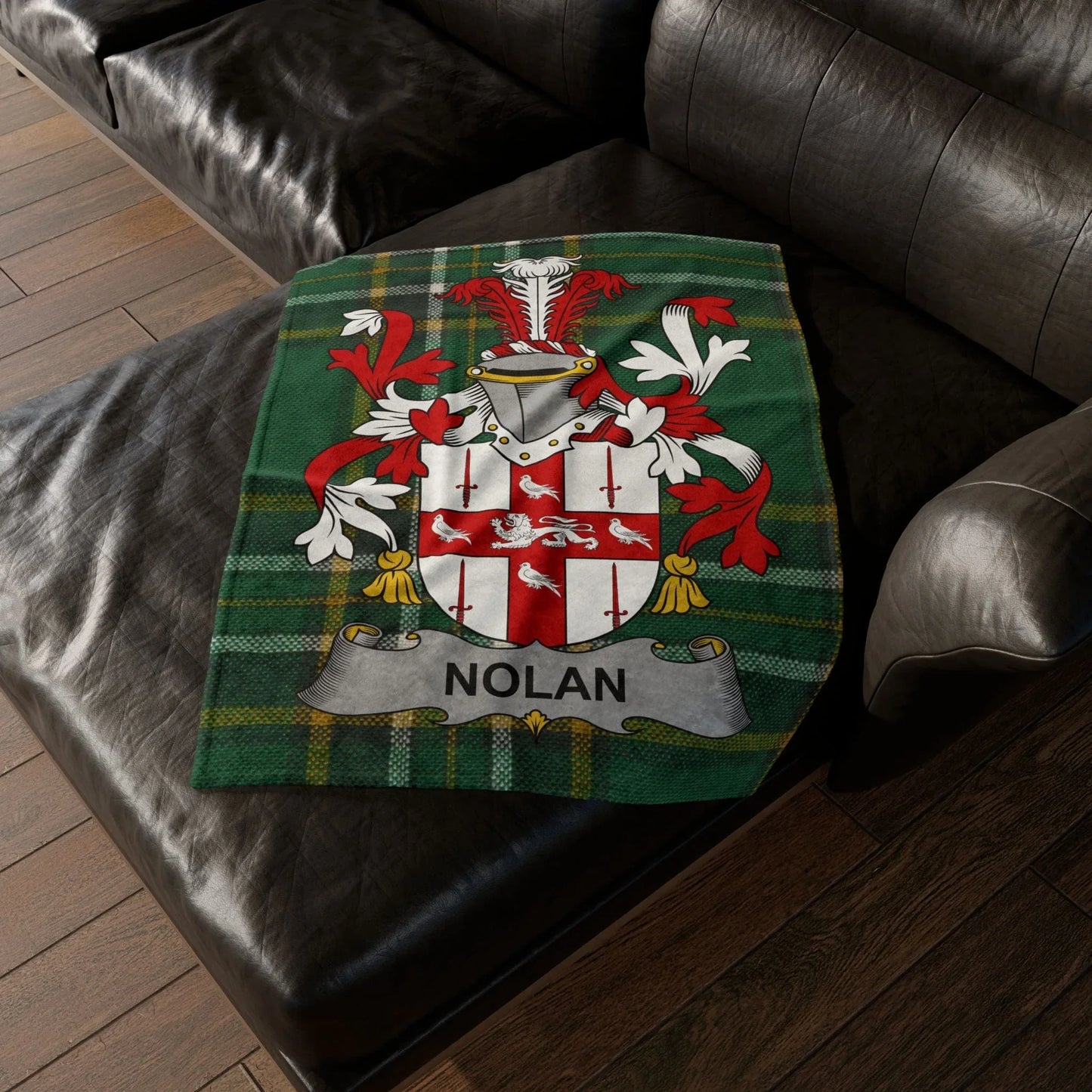 Nolan Surname Irish Coat Of Arms Tartan Blanket