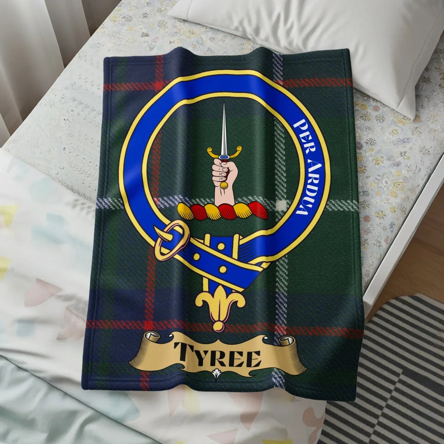 Scottish Clan Crest Blanket Throw Tyree product type