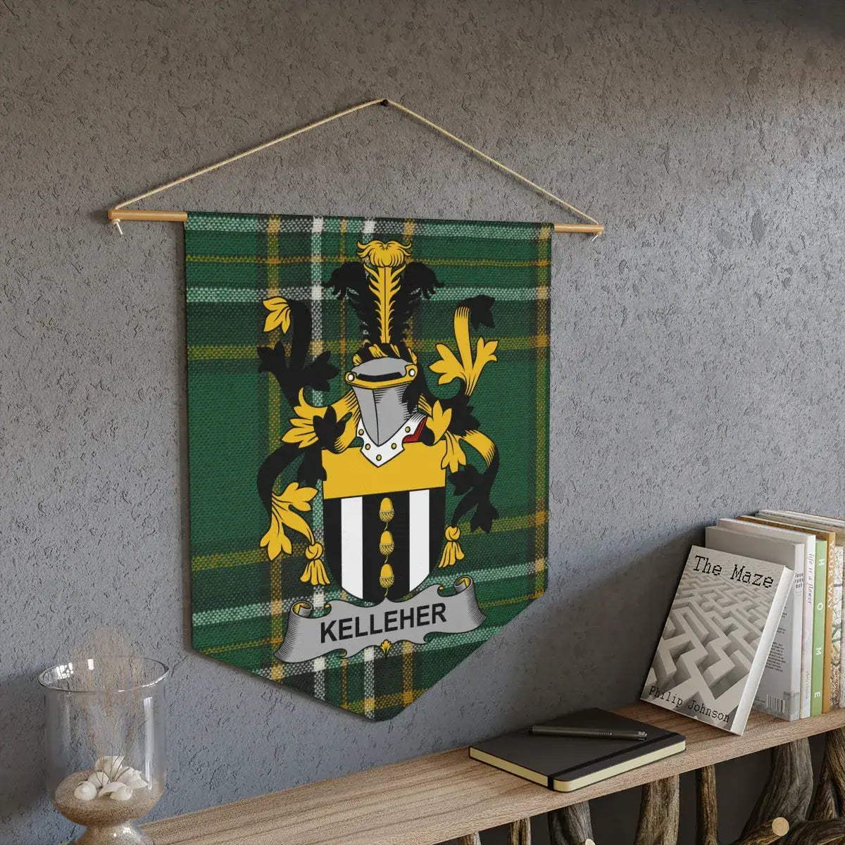 Kelleher Family Crest Green Plaid Wall Decor product