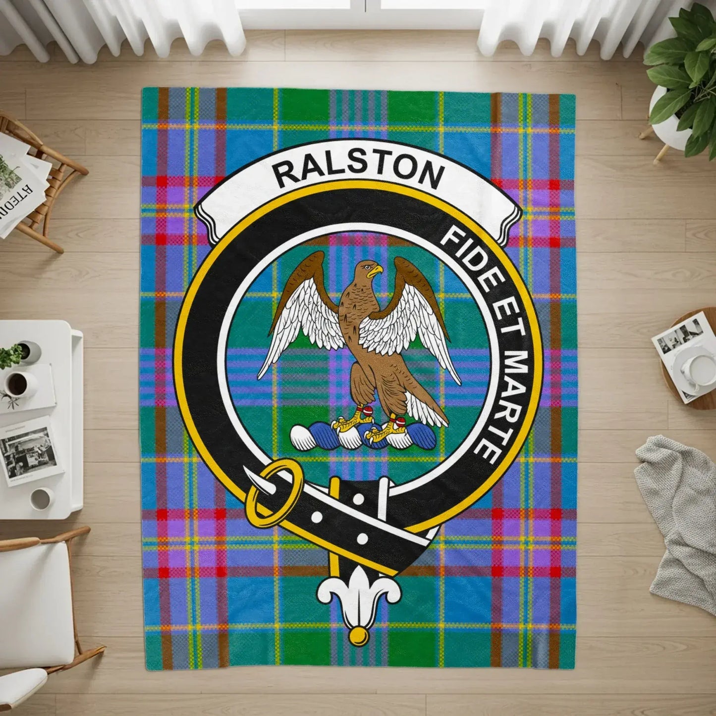 Ralston Fide Et Marte Eagle Emblem Decor Rug product