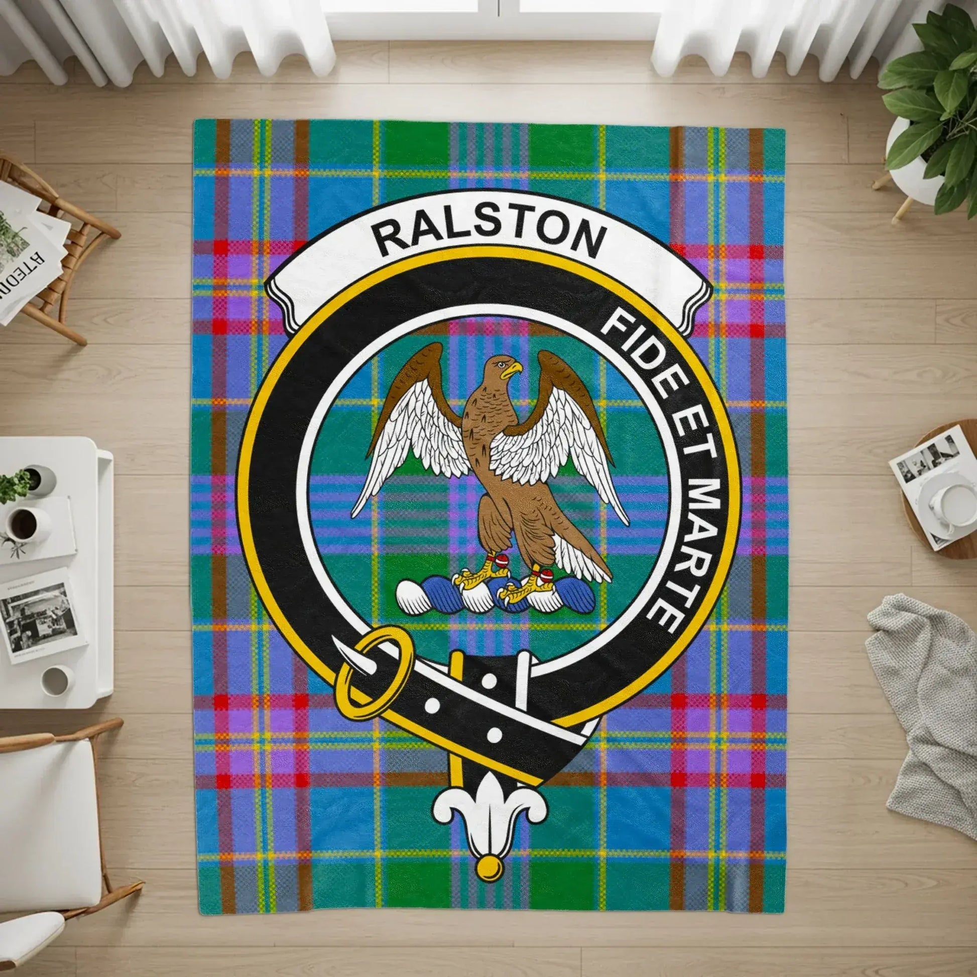 Ralston Fide Et Marte Eagle Emblem Decor Rug product
