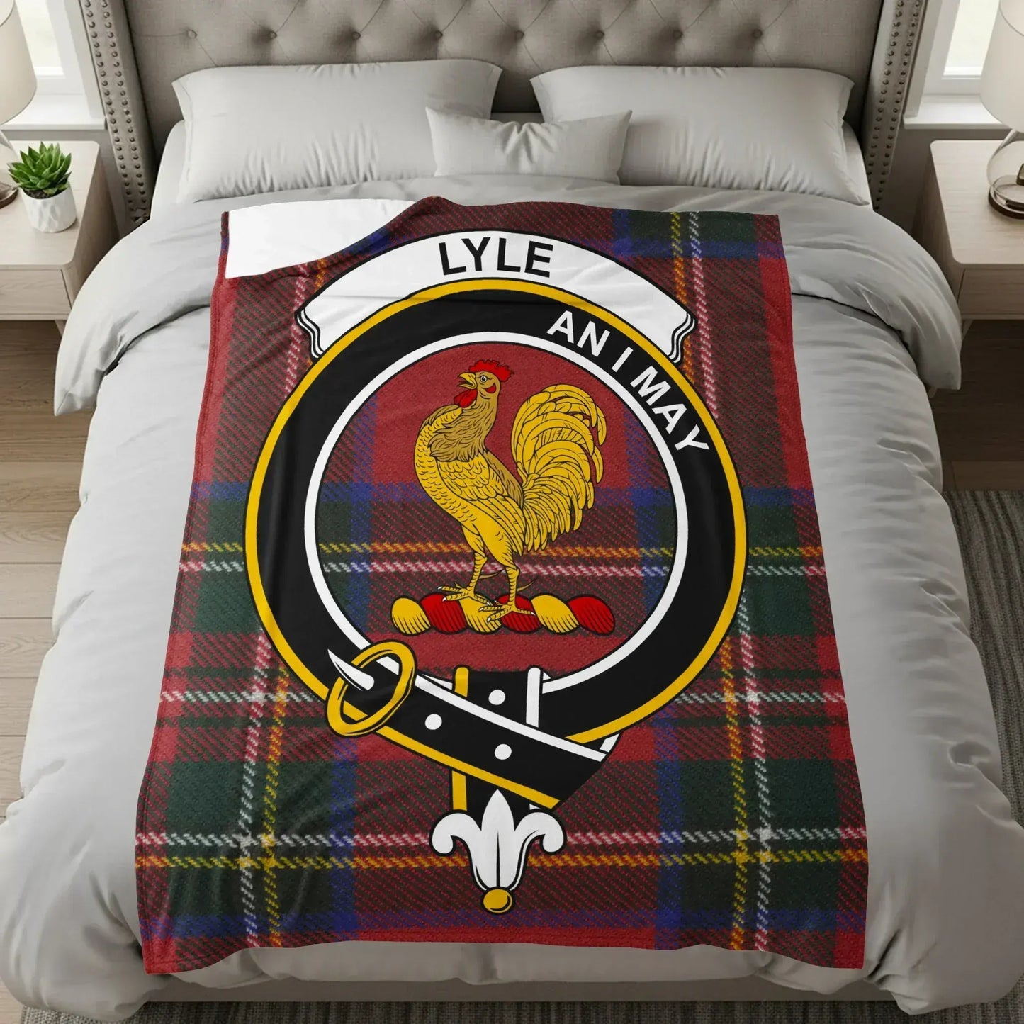 Lyle An I May Tartan Blanket with Crest product