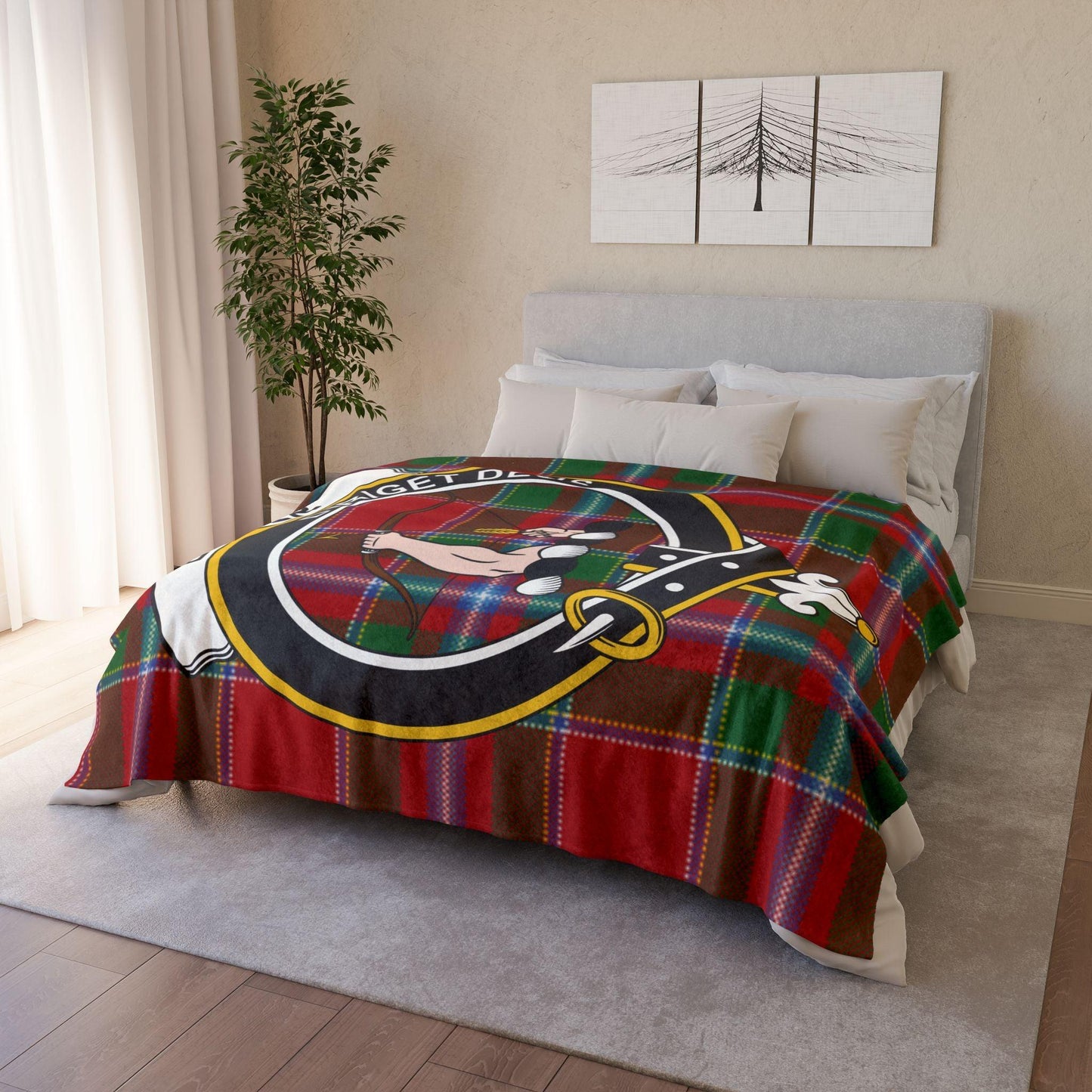 Butter Clan Crest Scottish Tartan Blanket