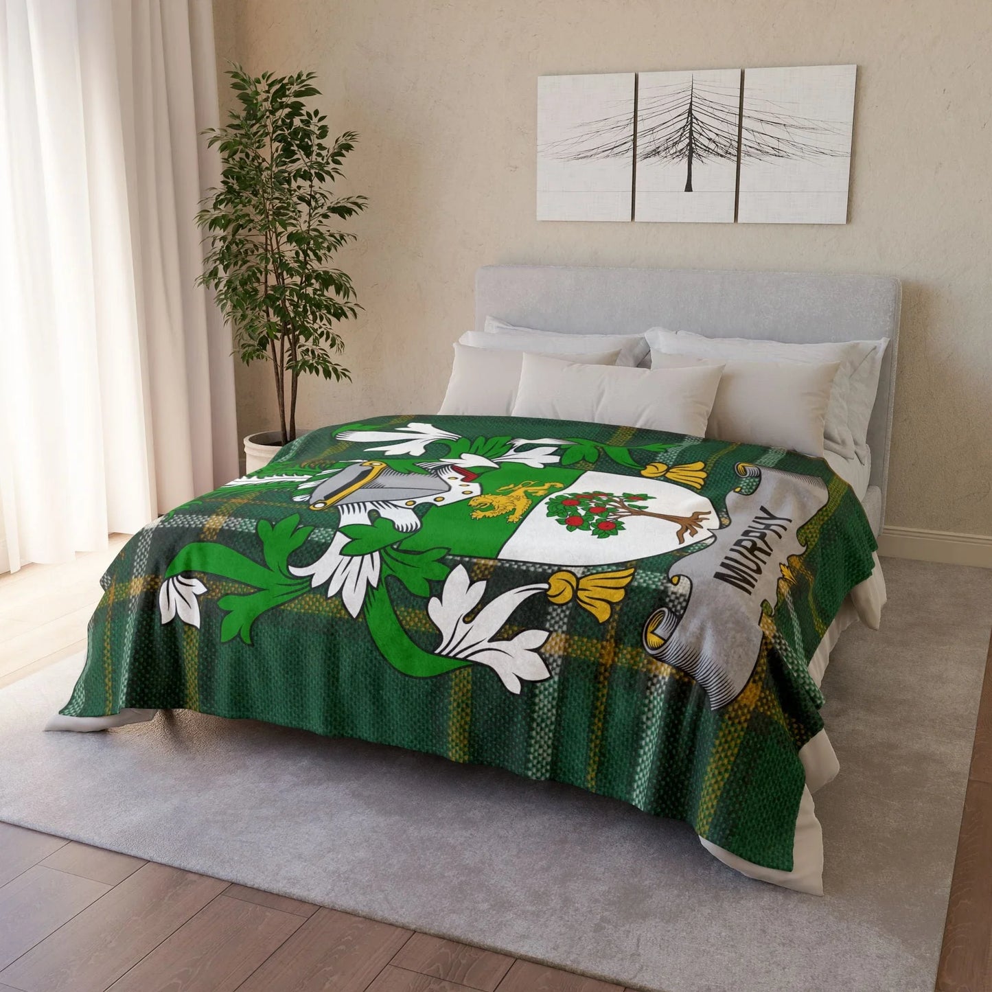 Murphy Surname Irish Coat Of Arms Tartan Blanket