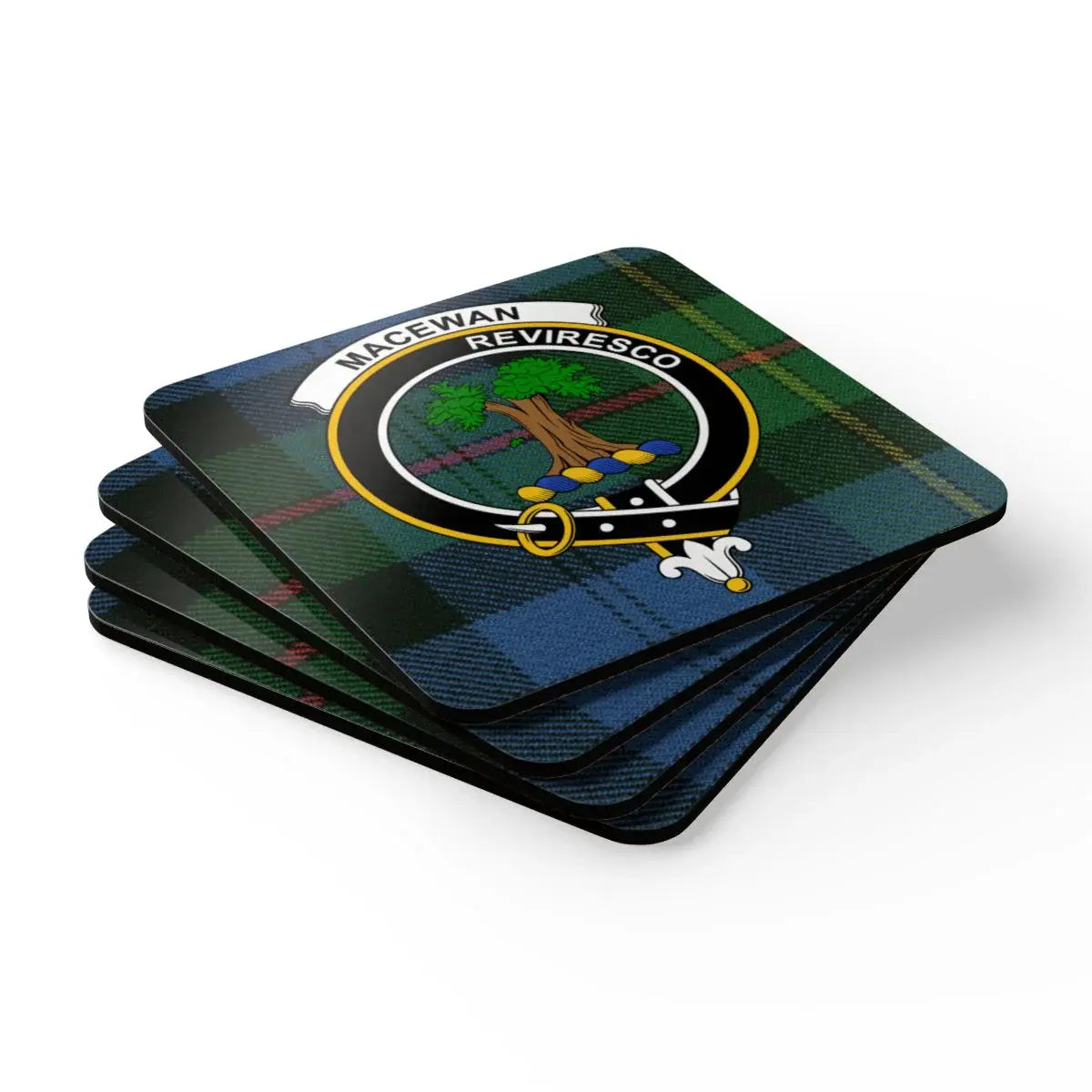 Macewan Reviresco Tartan Pattern Coasters product type