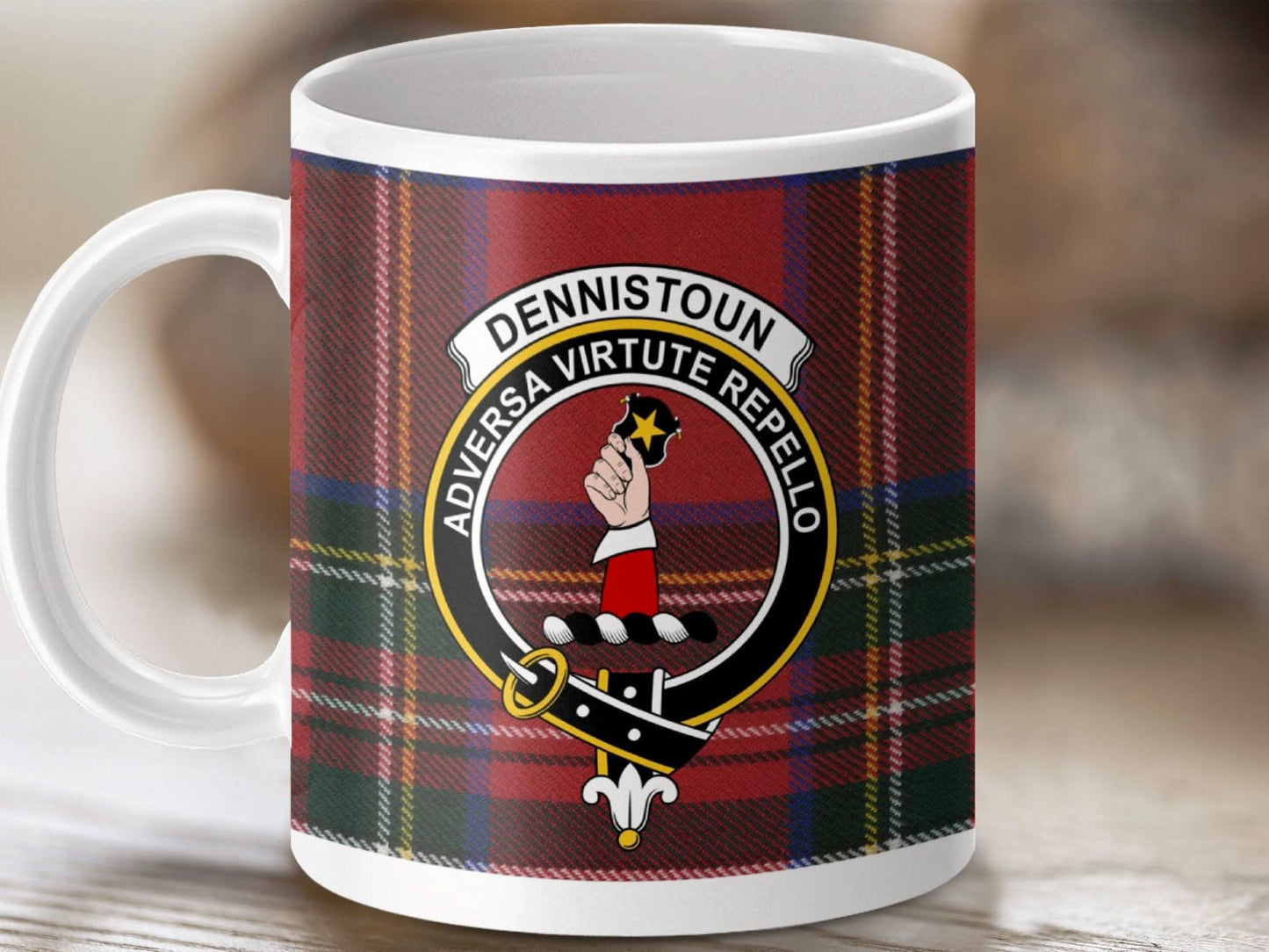 Beautiful Dennistoun Clan Crest Mug Product