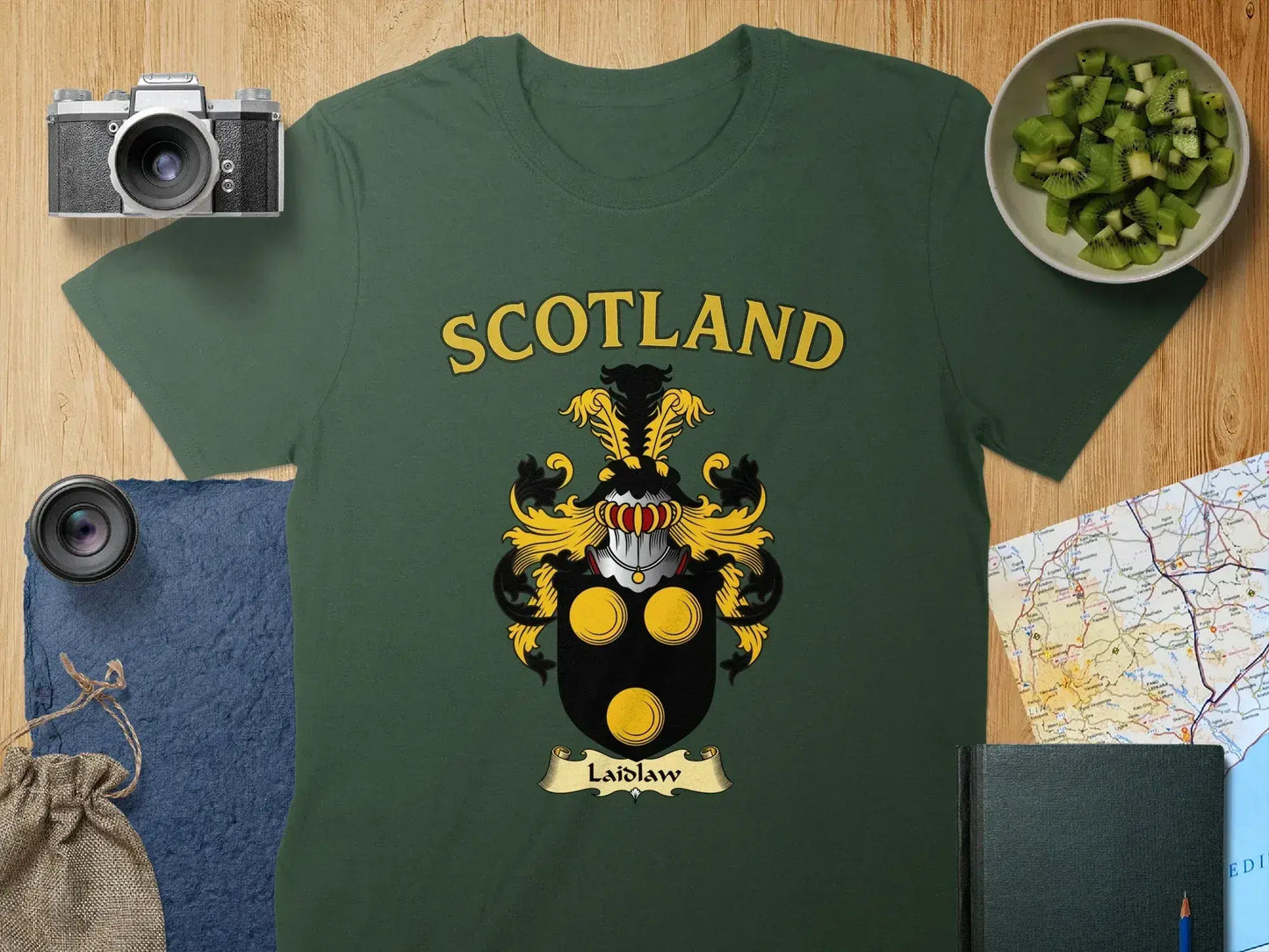 Scotland Crest Laidlaw Shield Design T-Shirt product