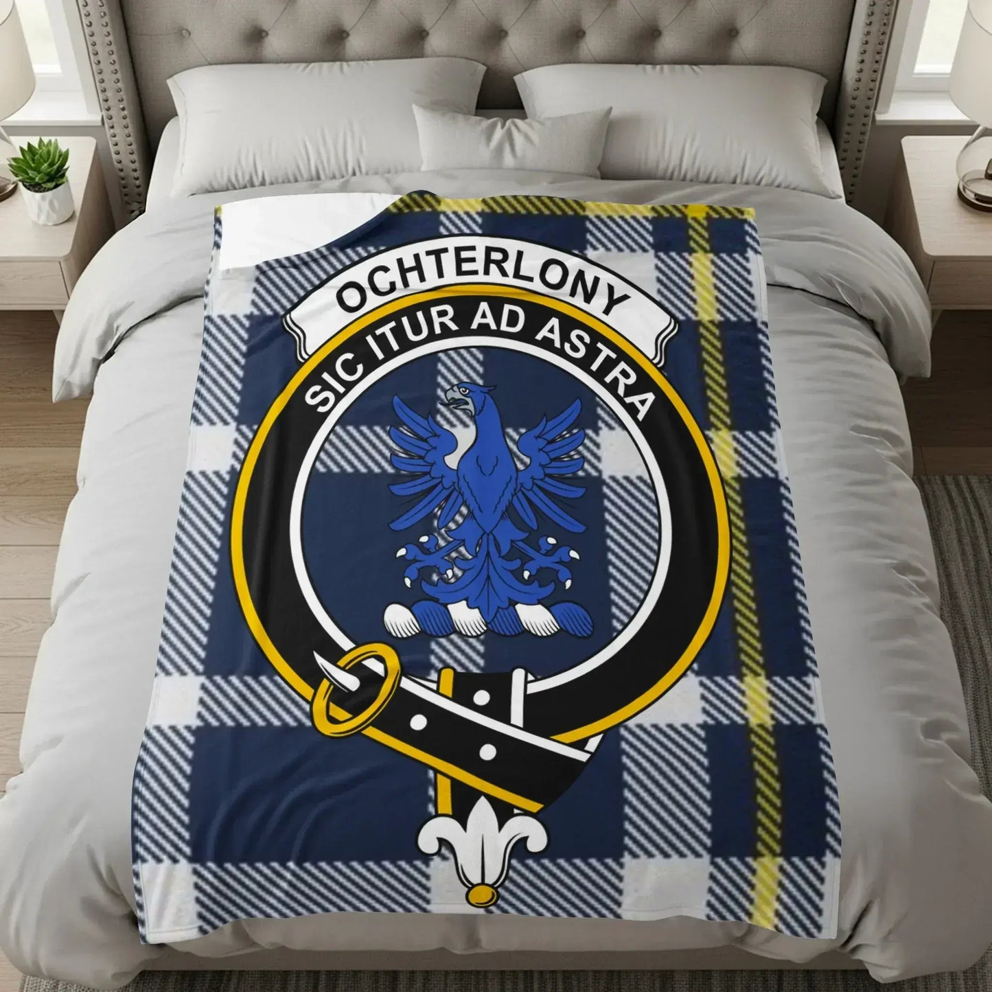 Ochterlony Sic Itur Ad Astra Plaid Tartan Blanket product