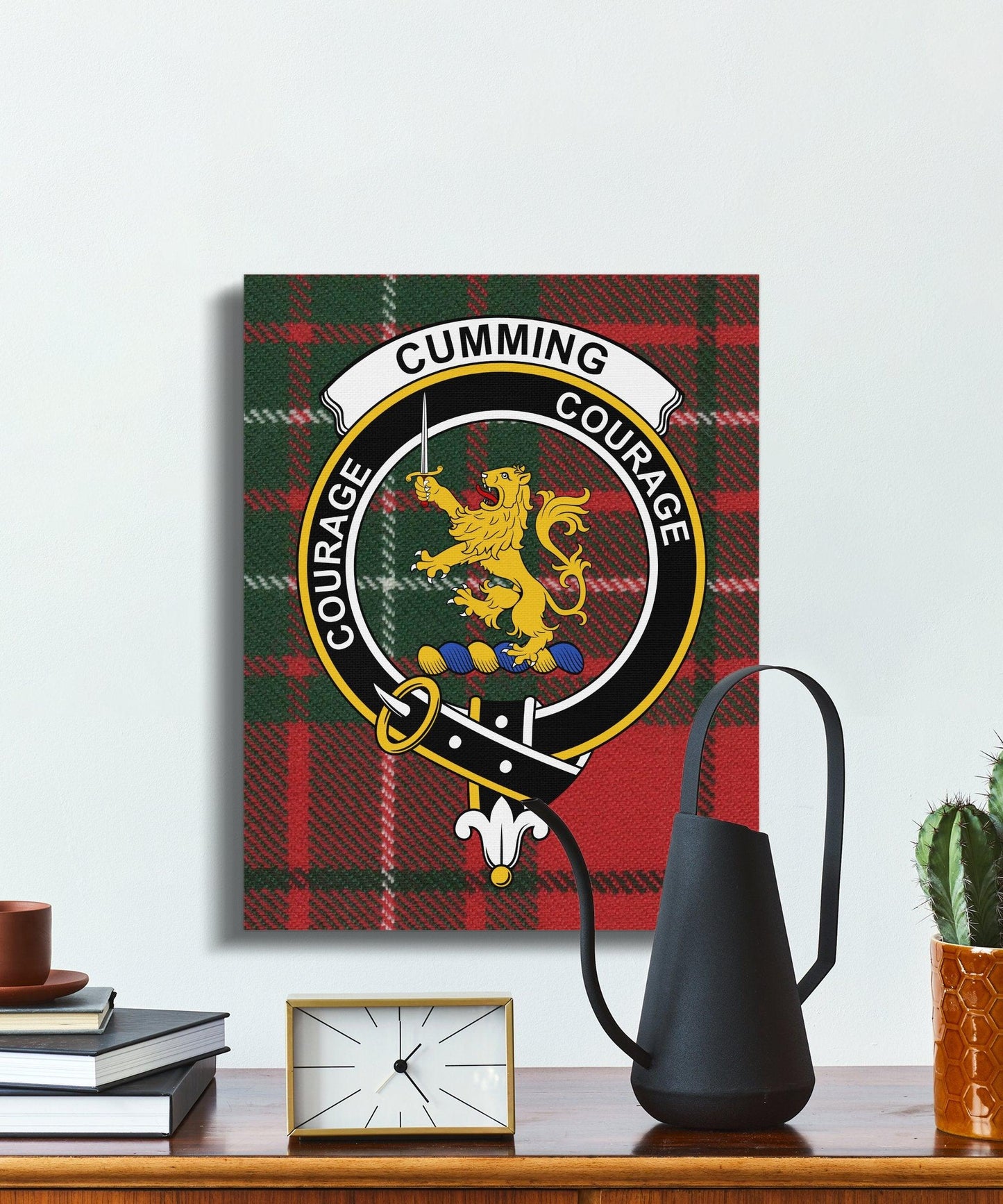 Scottish Clan Courage Lion Tartan Wall Art Canvas product