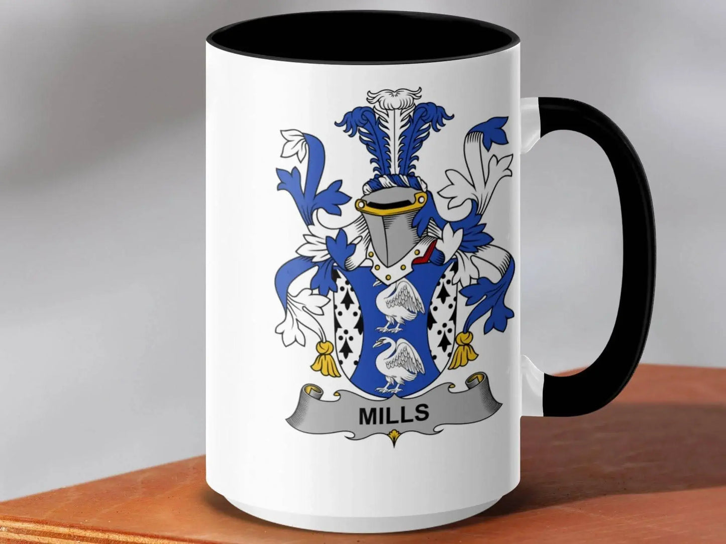 Mills Family Crest Mug, Coat of Arms Mug, Heraldry Mug, Family Name Mug, Custom Crest Mug - Celtic Ancestry Gifts