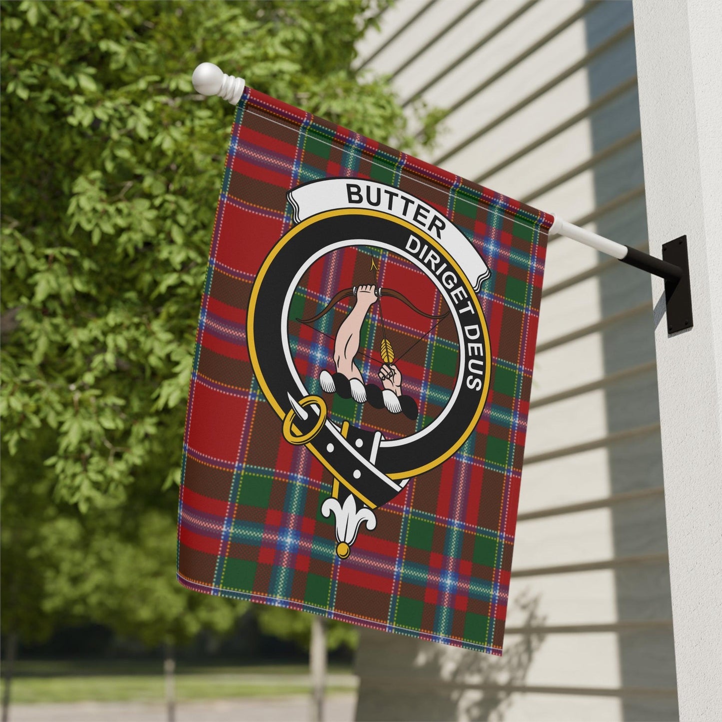 Butter Clan Scottish Tartan Garden Flag - Celtic Ancestry Gifts