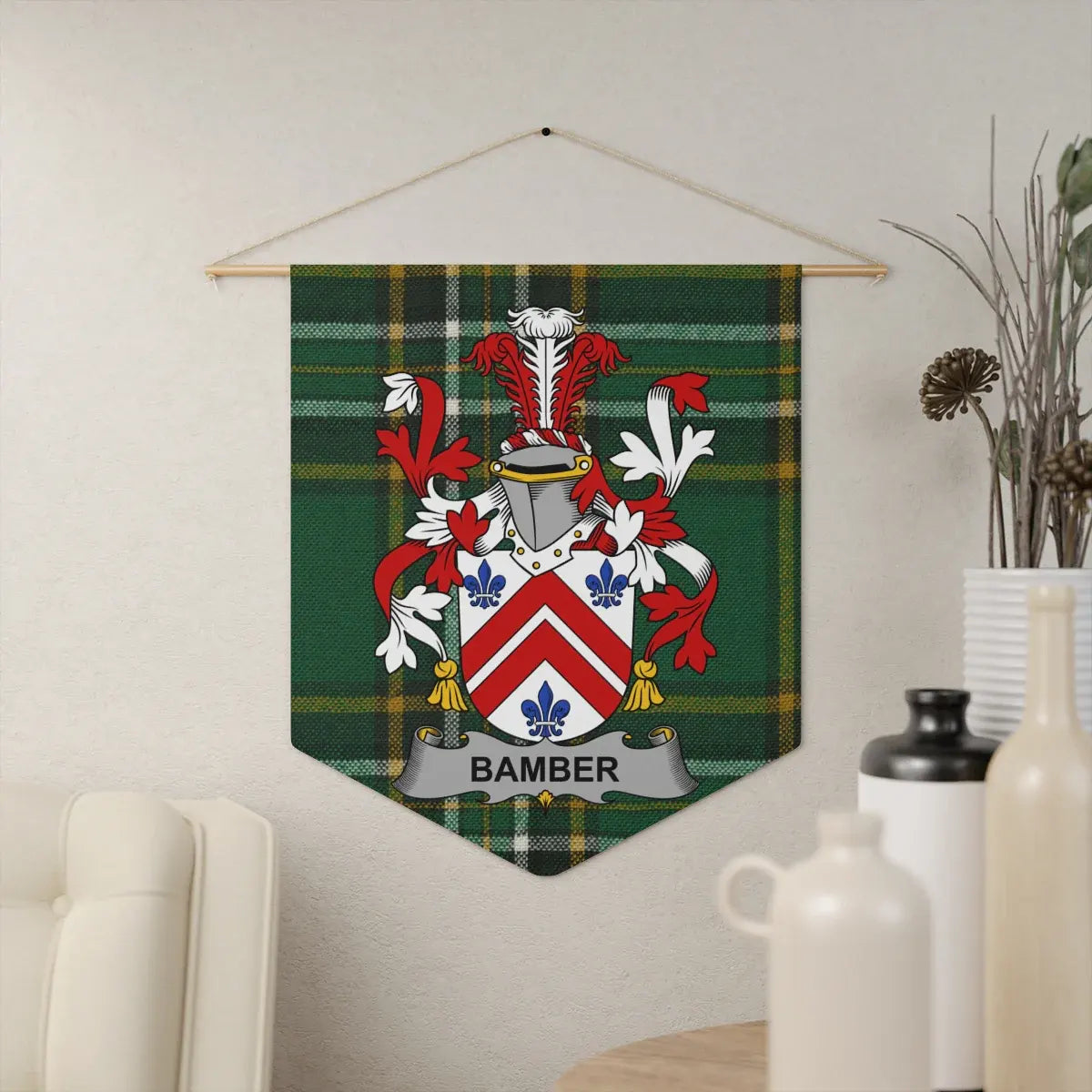Family Heraldic Tapestry with Vintage Crest product type