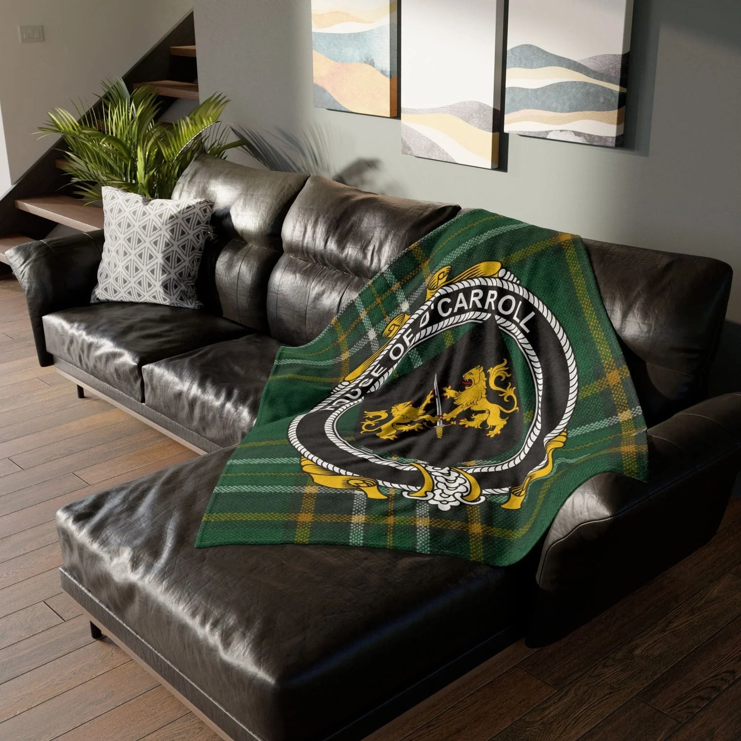 Carroll Surname Irish Coat Of Arms Tartan Blanket